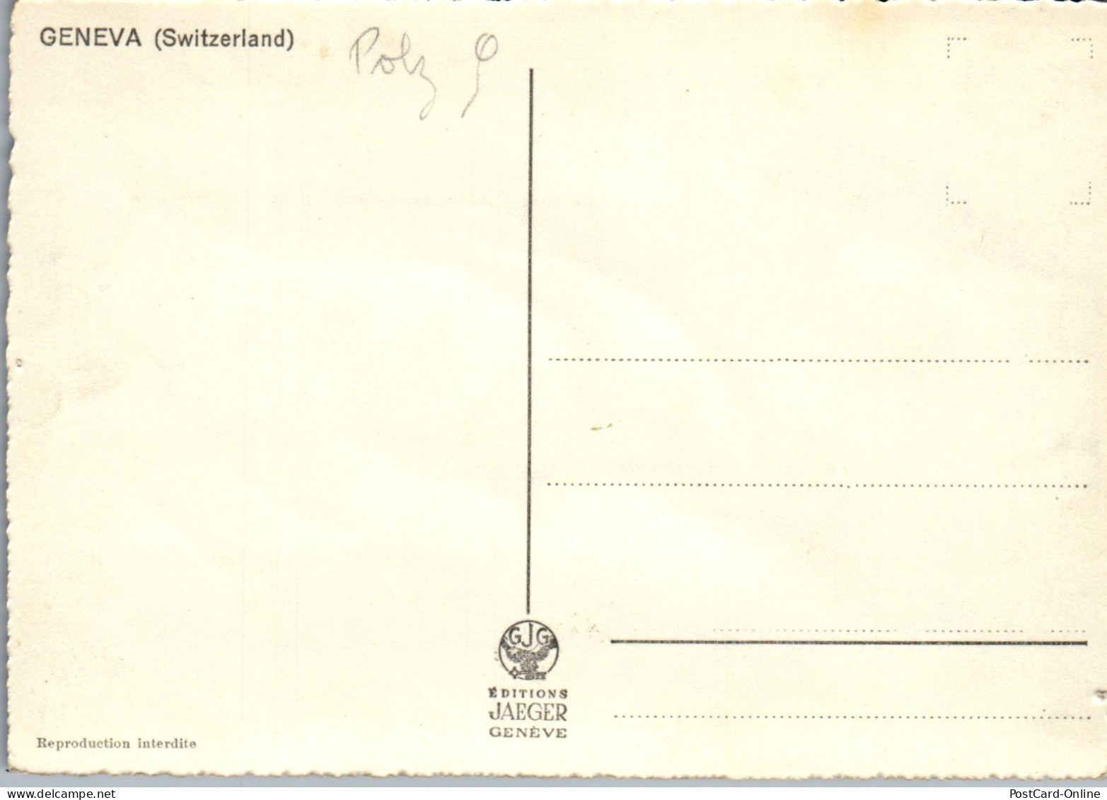 50564 - Schweiz - Genf , Monument Brunswick Et Vue Sur La Ville , Dampfer Helvetie - Nicht Gelaufen  - Autres & Non Classés