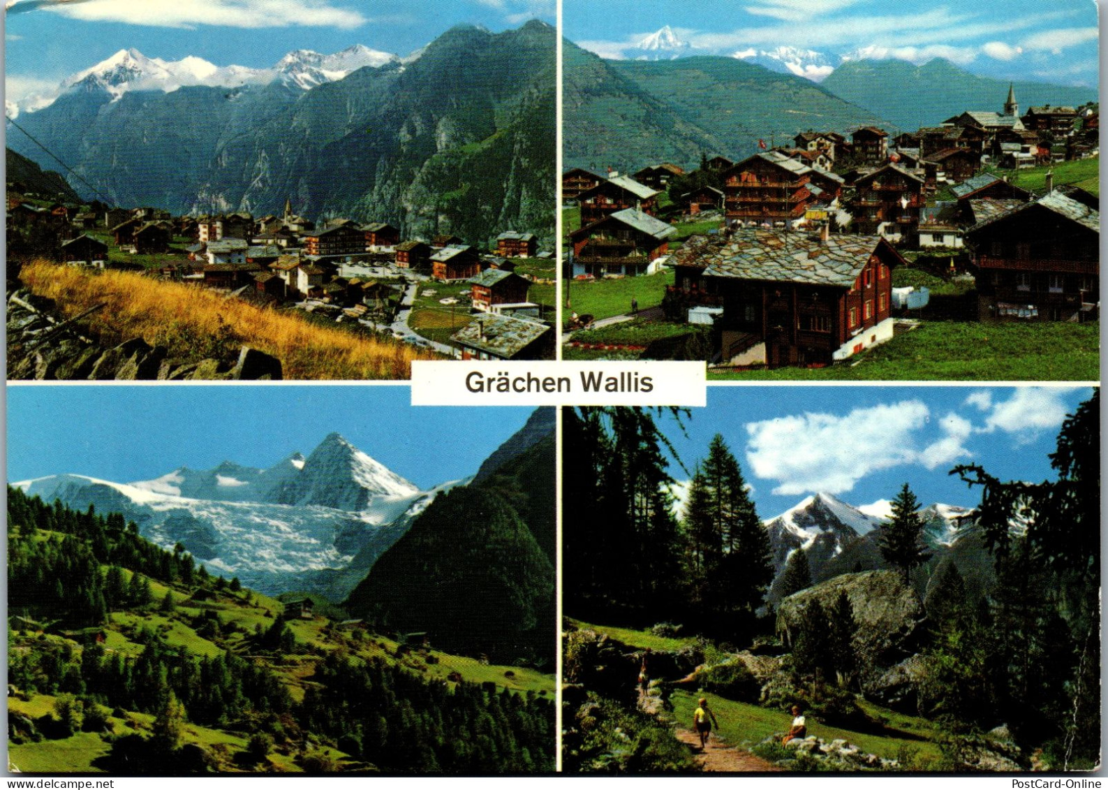 50550 - Schweiz - Grächen , Wallis , Mehrbildkarte - Gelaufen 1971 - Grächen