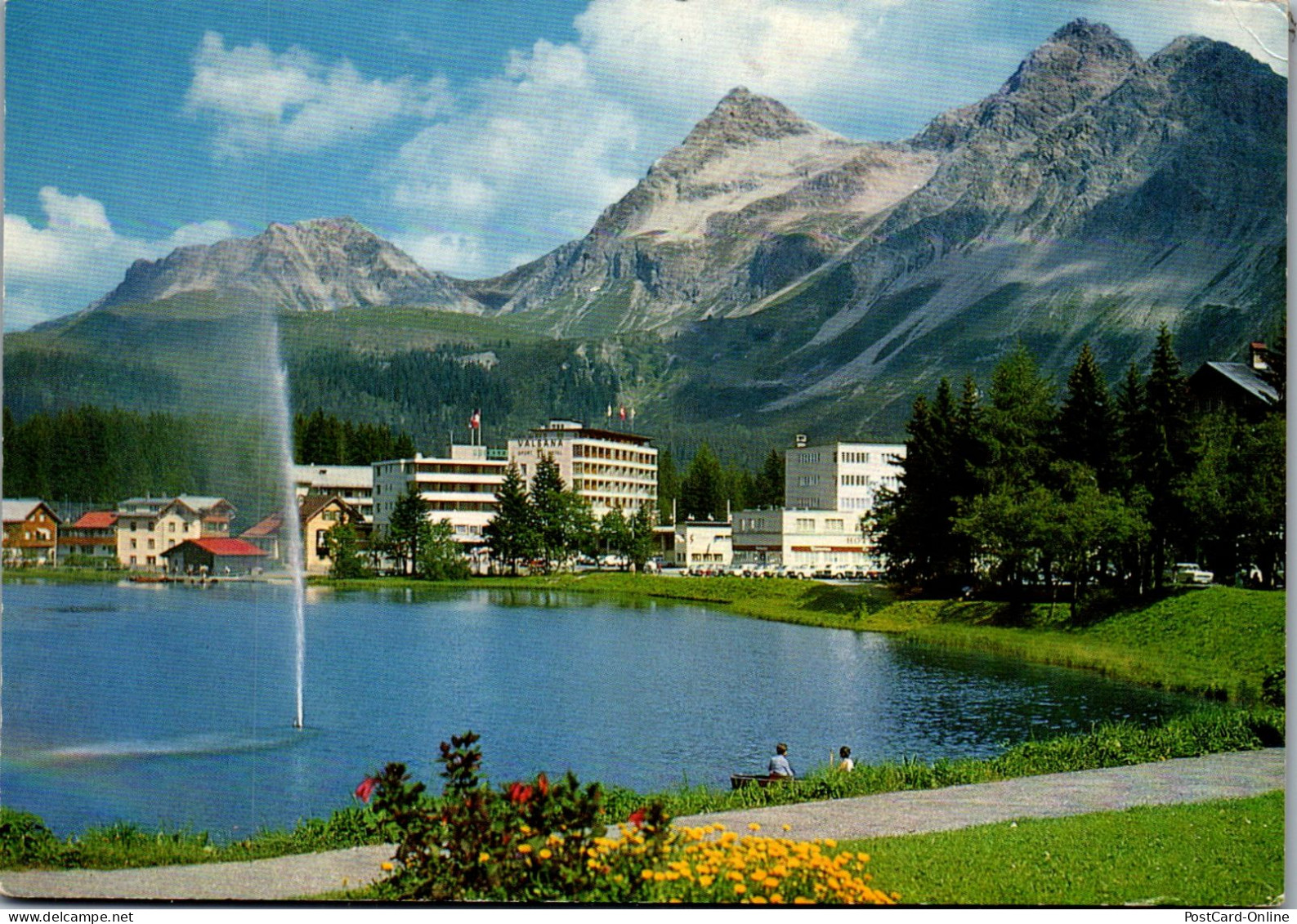 50538 - Schweiz - Arosa , Obersee Mit Springbrunnen - Gelaufen  - Arosa