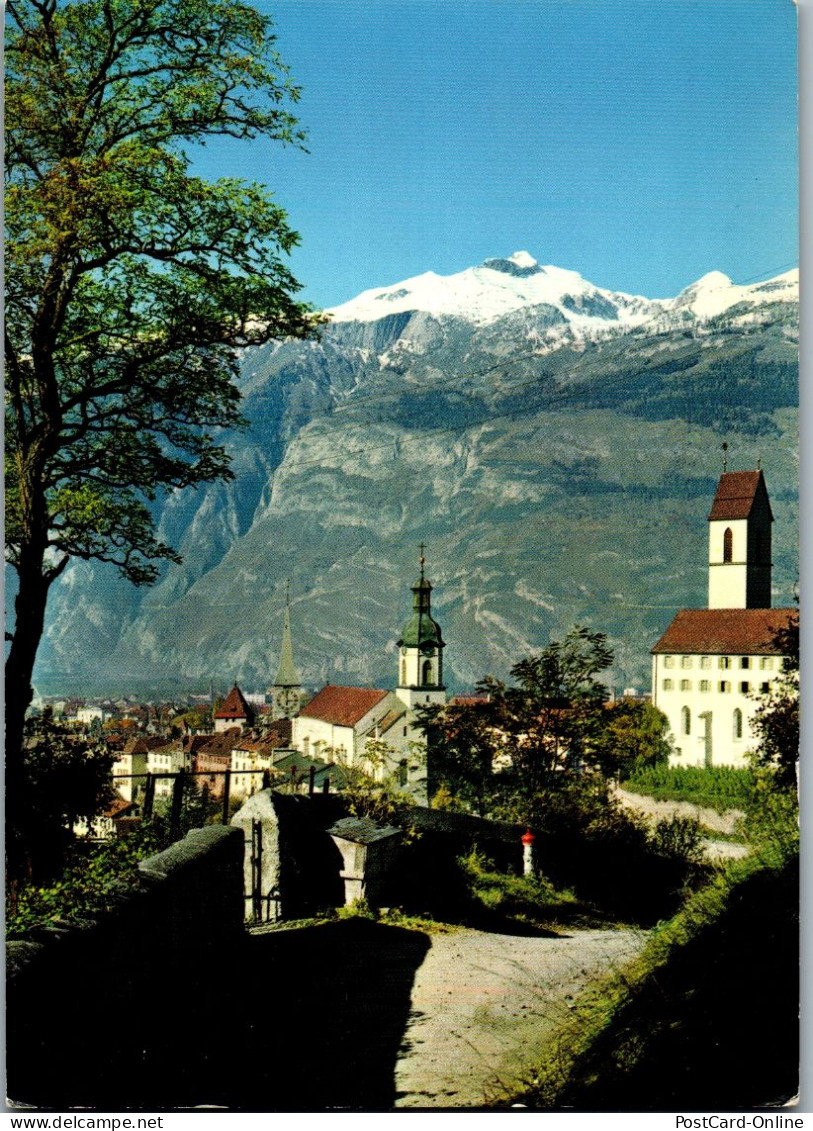 50525 - Schweiz - Chur , Hof Mit Calanda - Gelaufen 1974 - Chur