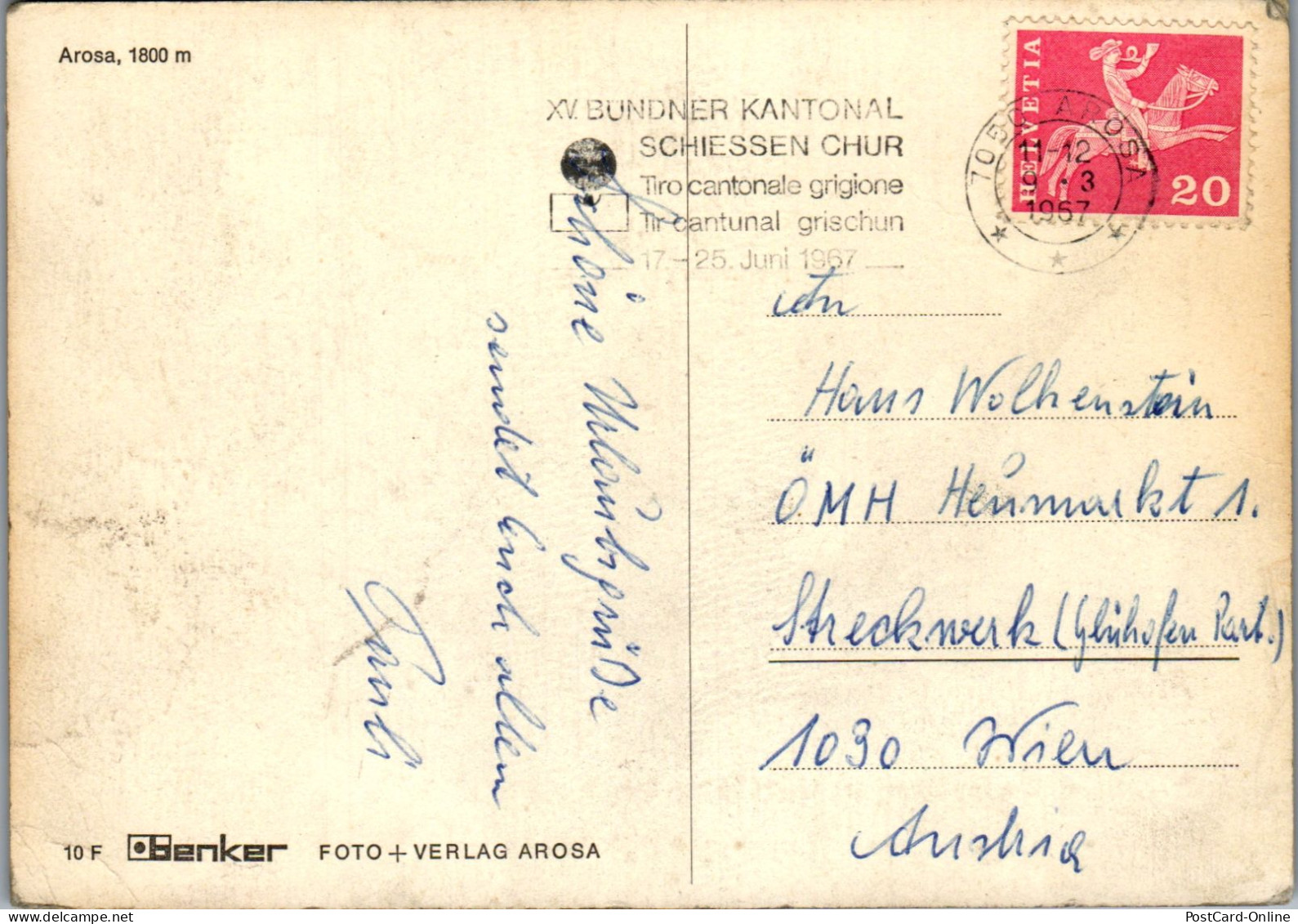 50533 - Schweiz - Arosa , Mehrbildkarte - Gelaufen 1967 - Arosa