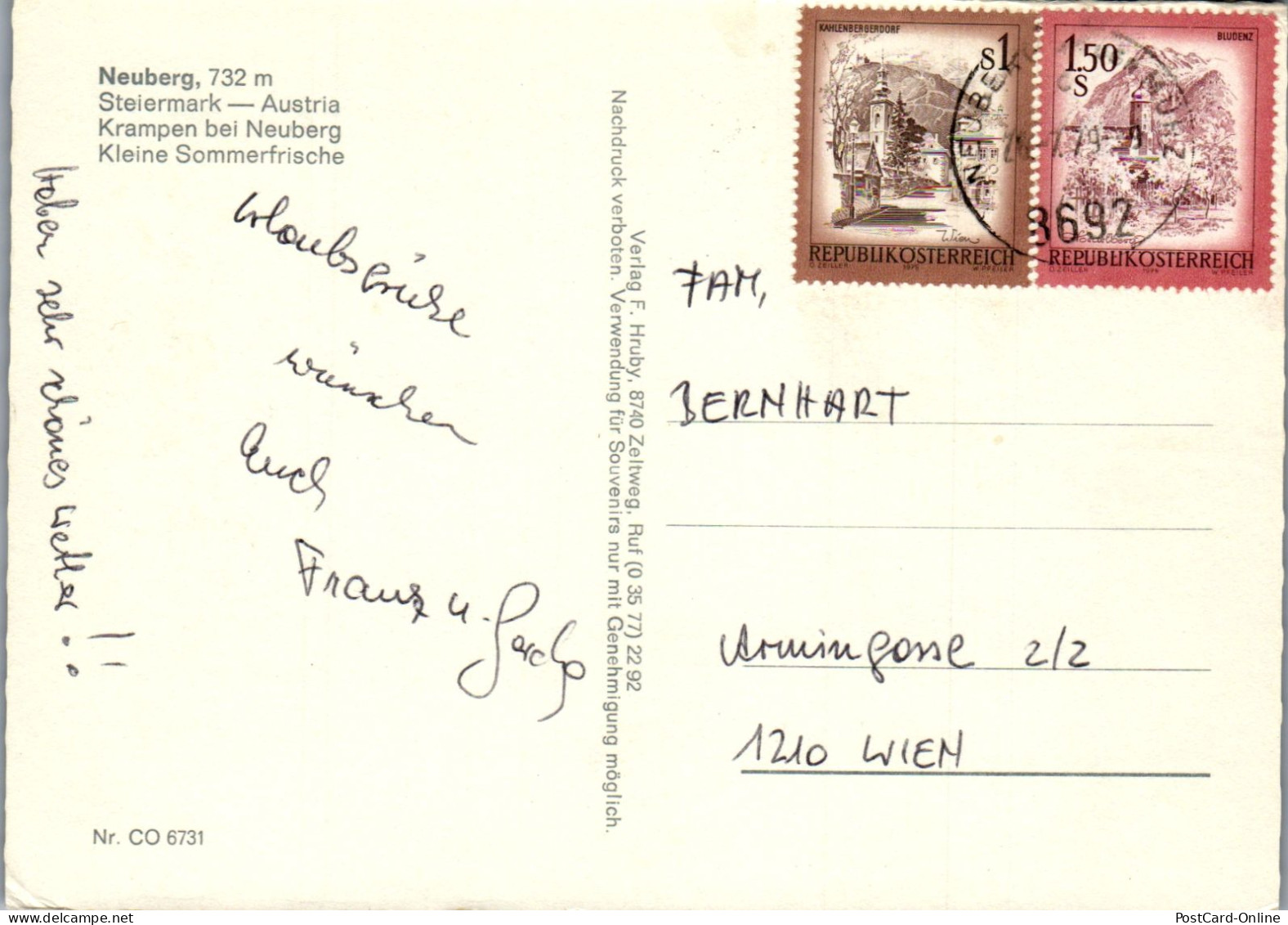 50512 - Steiermark - Neuberg , Krampen , Mehrbildkarte - Gelaufen 1979 - Mürzzuschlag