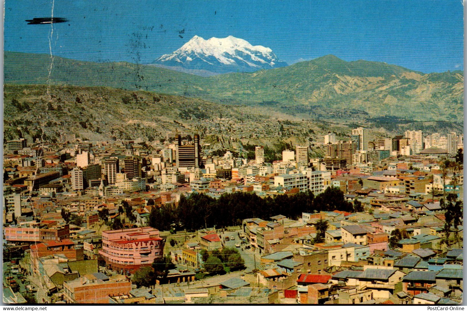 50487 - Bolivien - La Paz , Panorama , L. Beschädigt - Gelaufen  - Bolivië