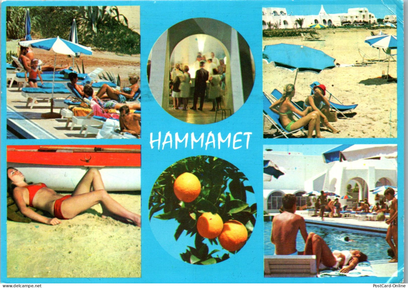 50476 - Tunesien - Hammamet , Mehrbildkarte - Gelaufen  - Tunisia
