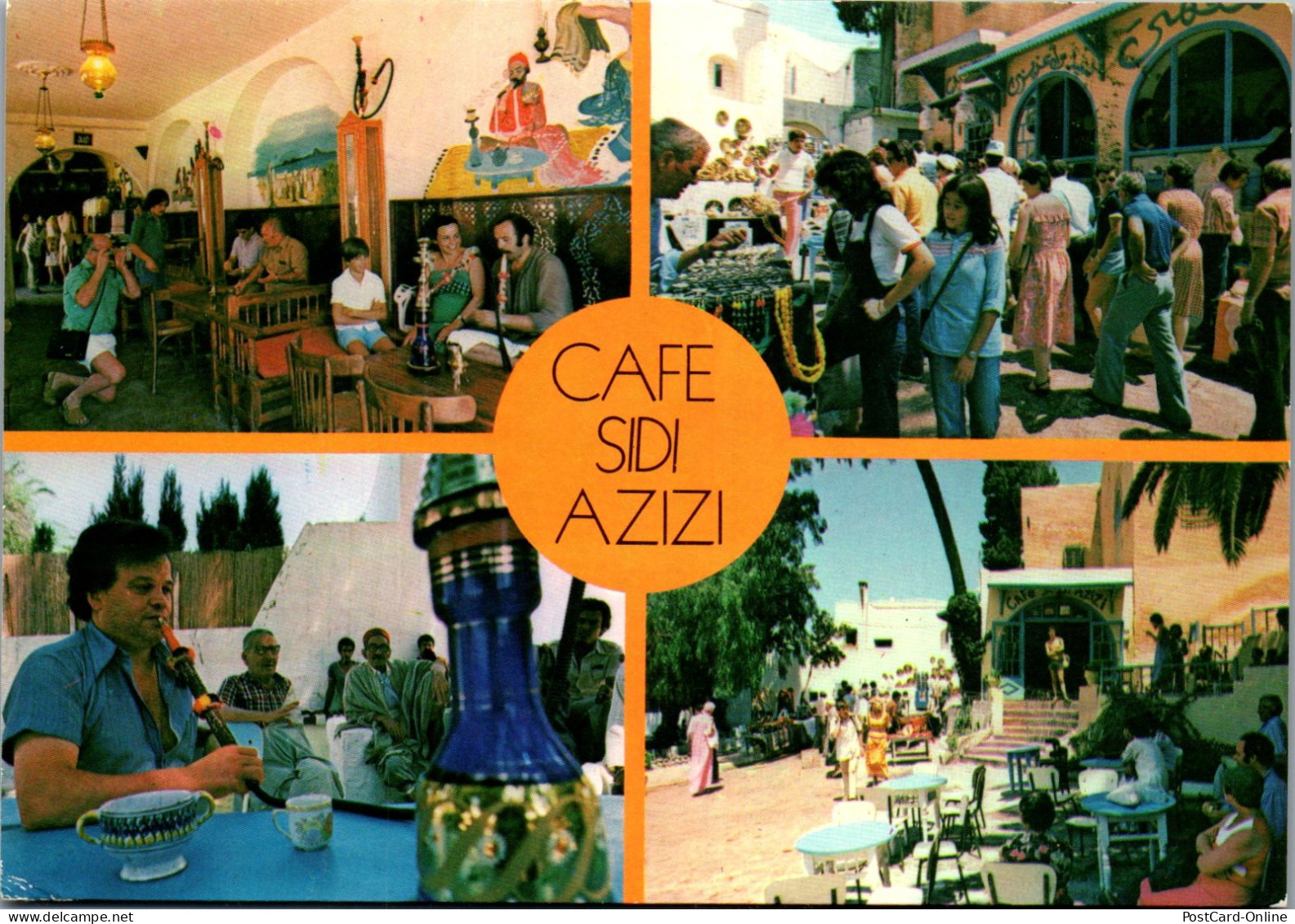 50470 - Tunesien - Sidi Bou Said , Cafe Sidi Azzizi - Gelaufen 1982 - Tunisie