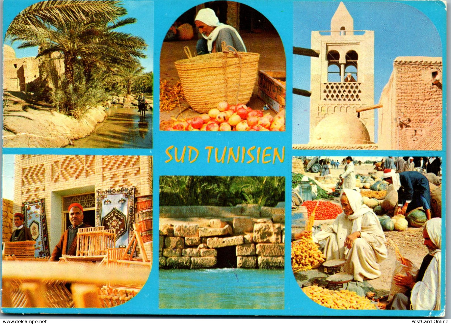 50468 - Tunesien - Sud Tunisien , Mehrbildkarte - Gelaufen 1974 - Tunesien