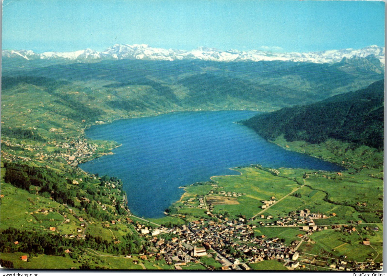 50530 - Schweiz - Aegerisee , Oberägen , Unterägen - Gelaufen 1982 - Oberägeri