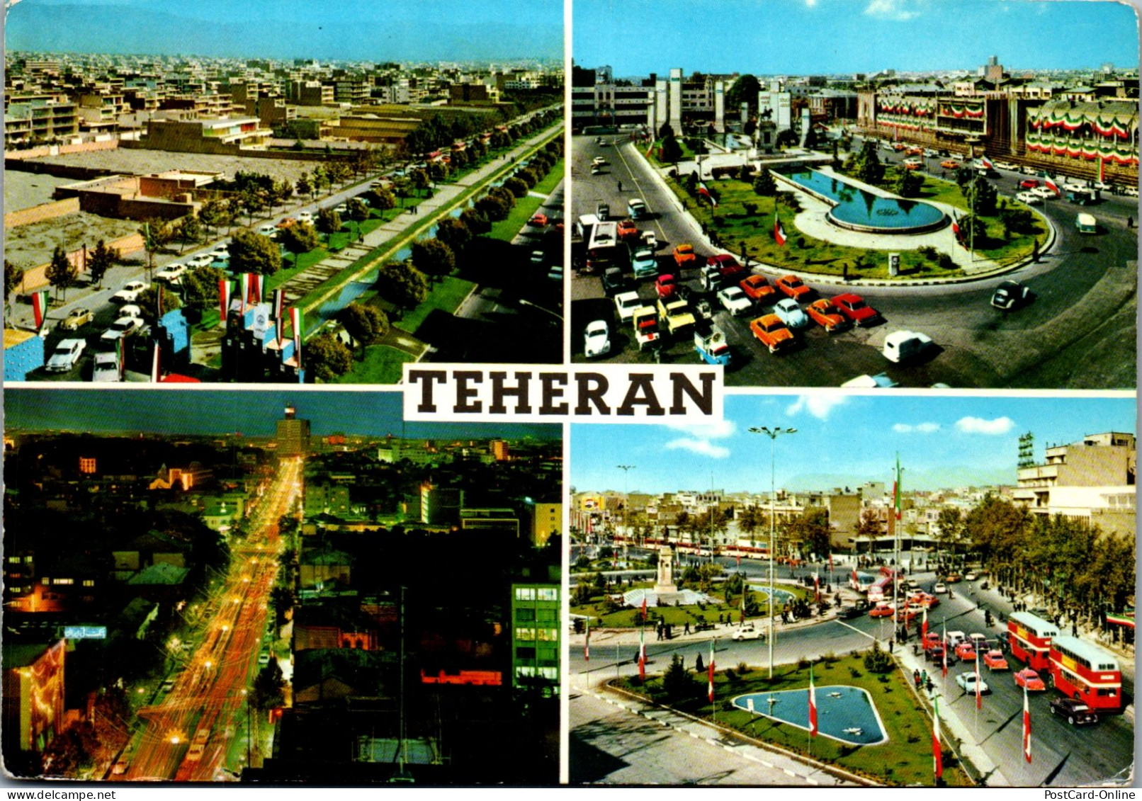 50410 - Iran - Teheran , Mehrbildkarte - Gelaufen  - Irán