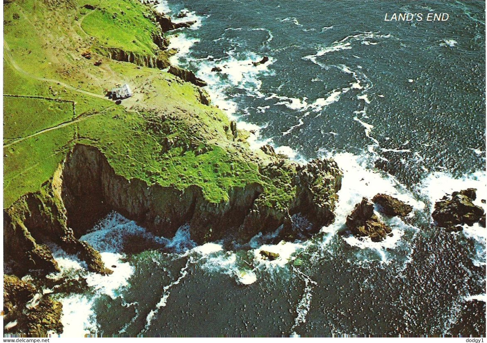 AERIAL VIEW OF LANDS END, CORNWALL, ENGLAND. UNUSED POSTCARD Ms4 - Land's End