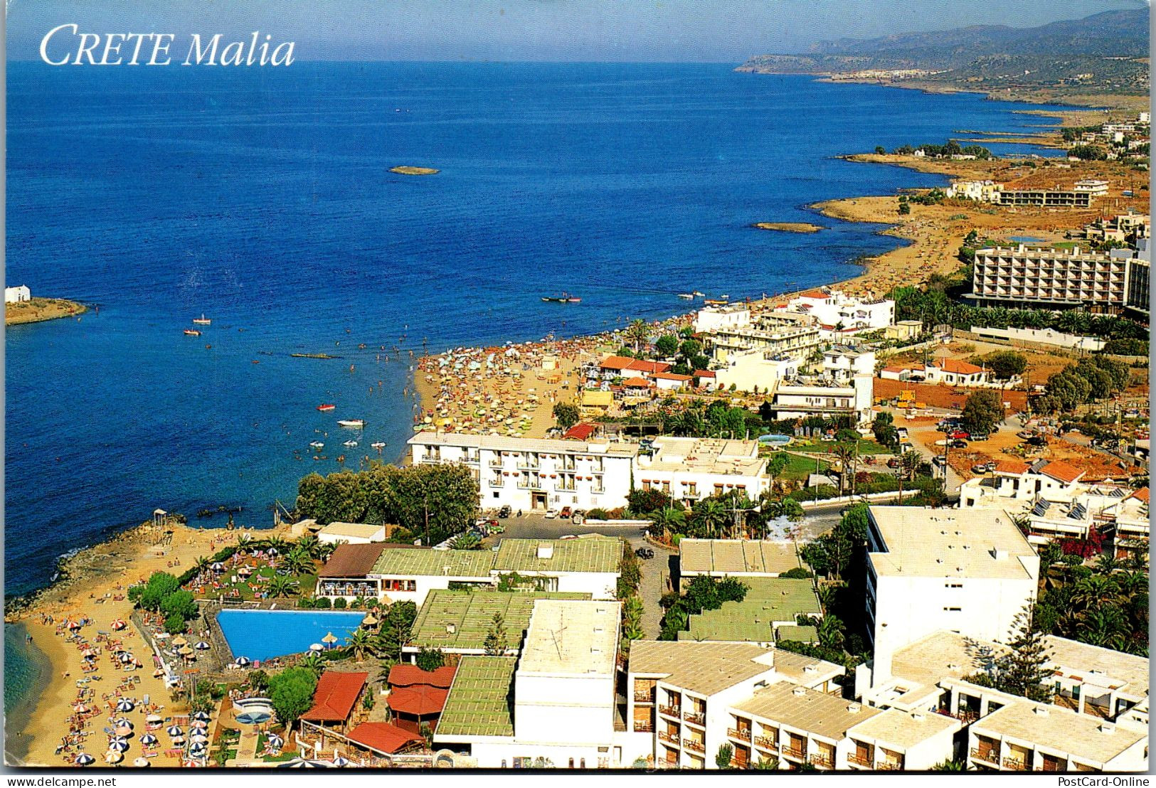 51249 - Griechenland - Crete , Kreta , Malia , Panorama - Gelaufen 1995 - Grèce