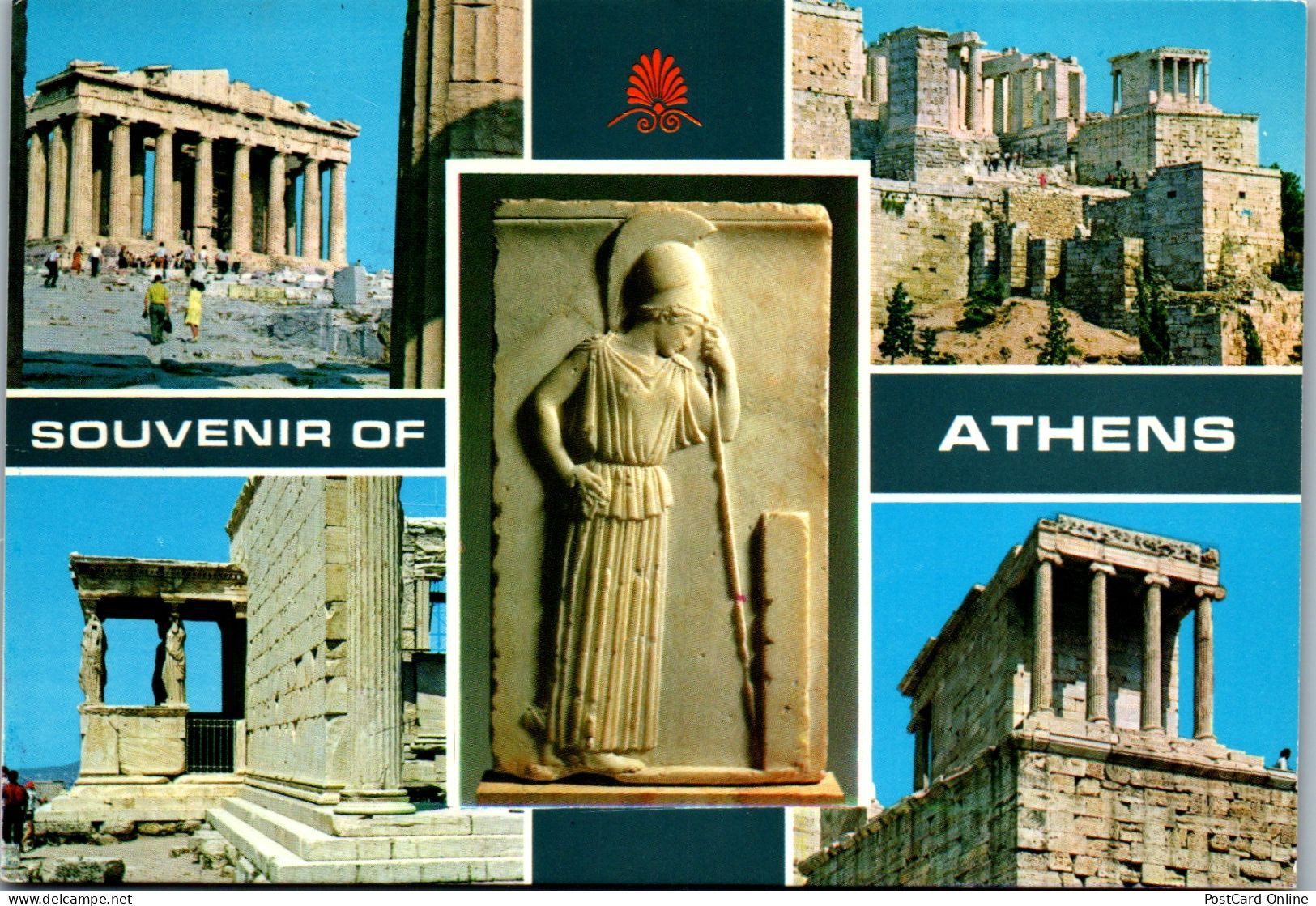 51246 - Griechenland - Athen , Athens , Mehrbildkarte - Gelaufen 1990 - Griekenland