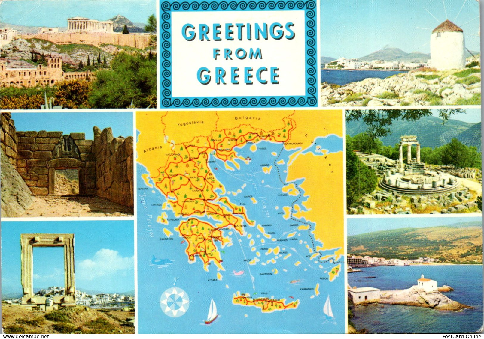 51250 - Griechenland - Greece , Mehrbildkarte - Gelaufen  - Grèce