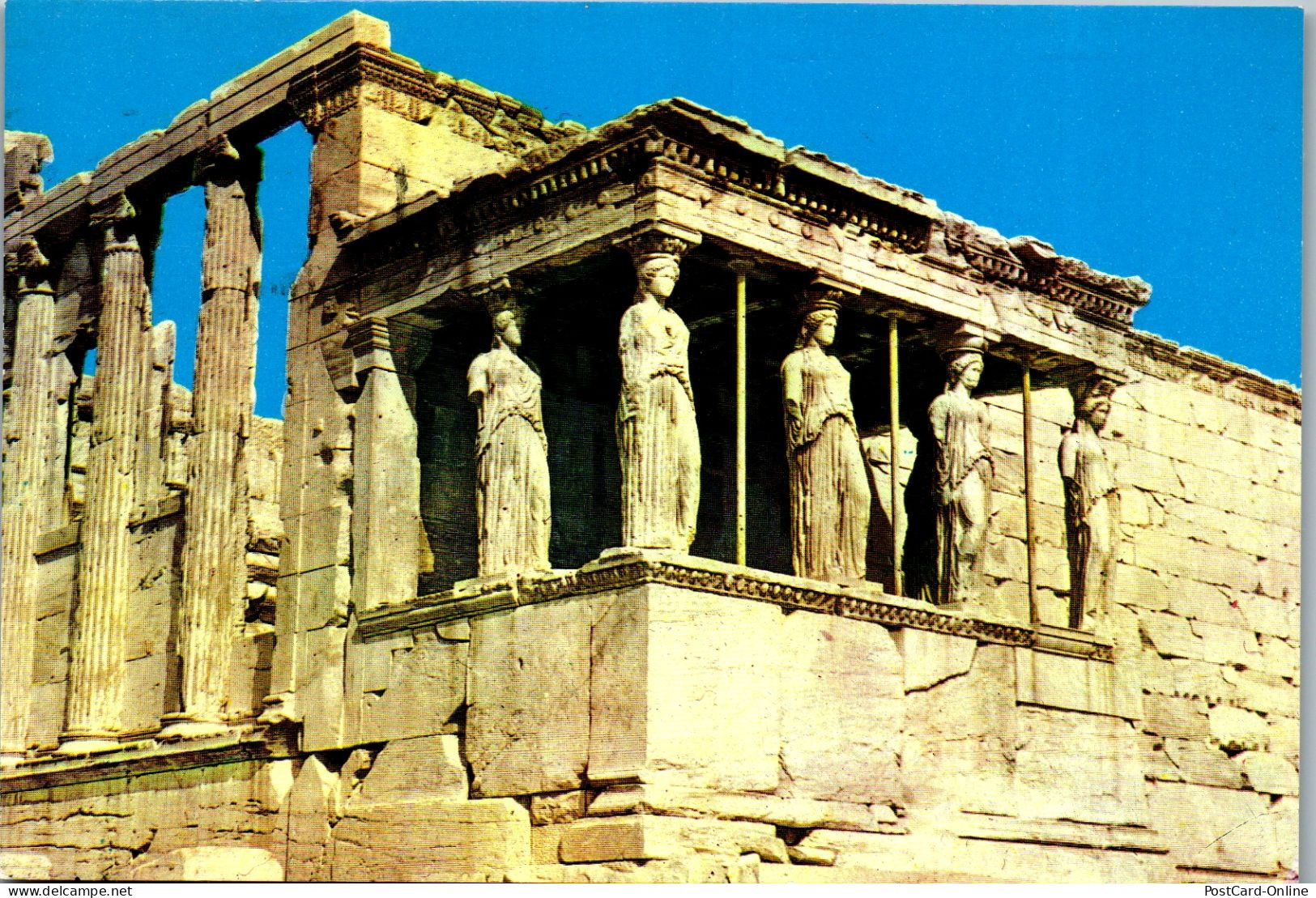 51236 - Griechenland - Athen , Athens , The Caryatides , Karyaditen - Gelaufen  - Griekenland