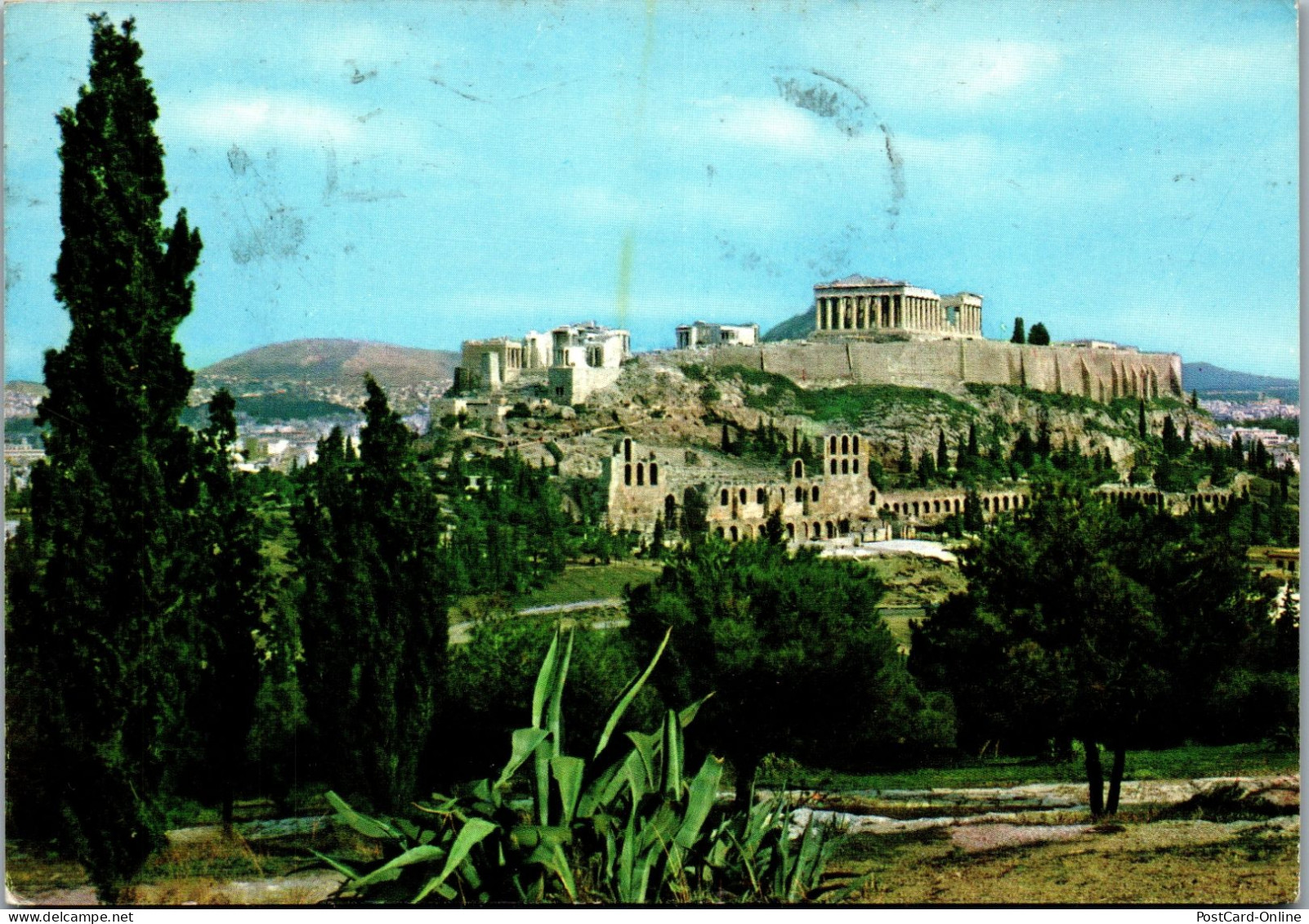 51233 - Griechenland - Athen , Athens , Acropolis , Akropolis Seen From Socrates Prison - Gelaufen 1965 - Griechenland