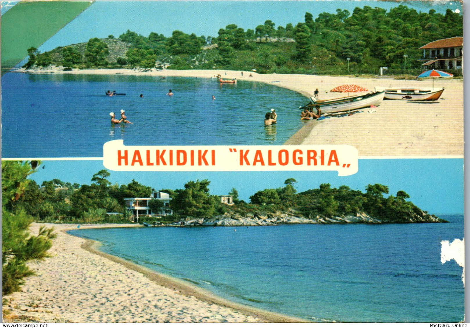 51180 - Griechenland - Halkidiki , Chalcidici , Kalogria , Mehrbildkarte - Gelaufen  - Greece