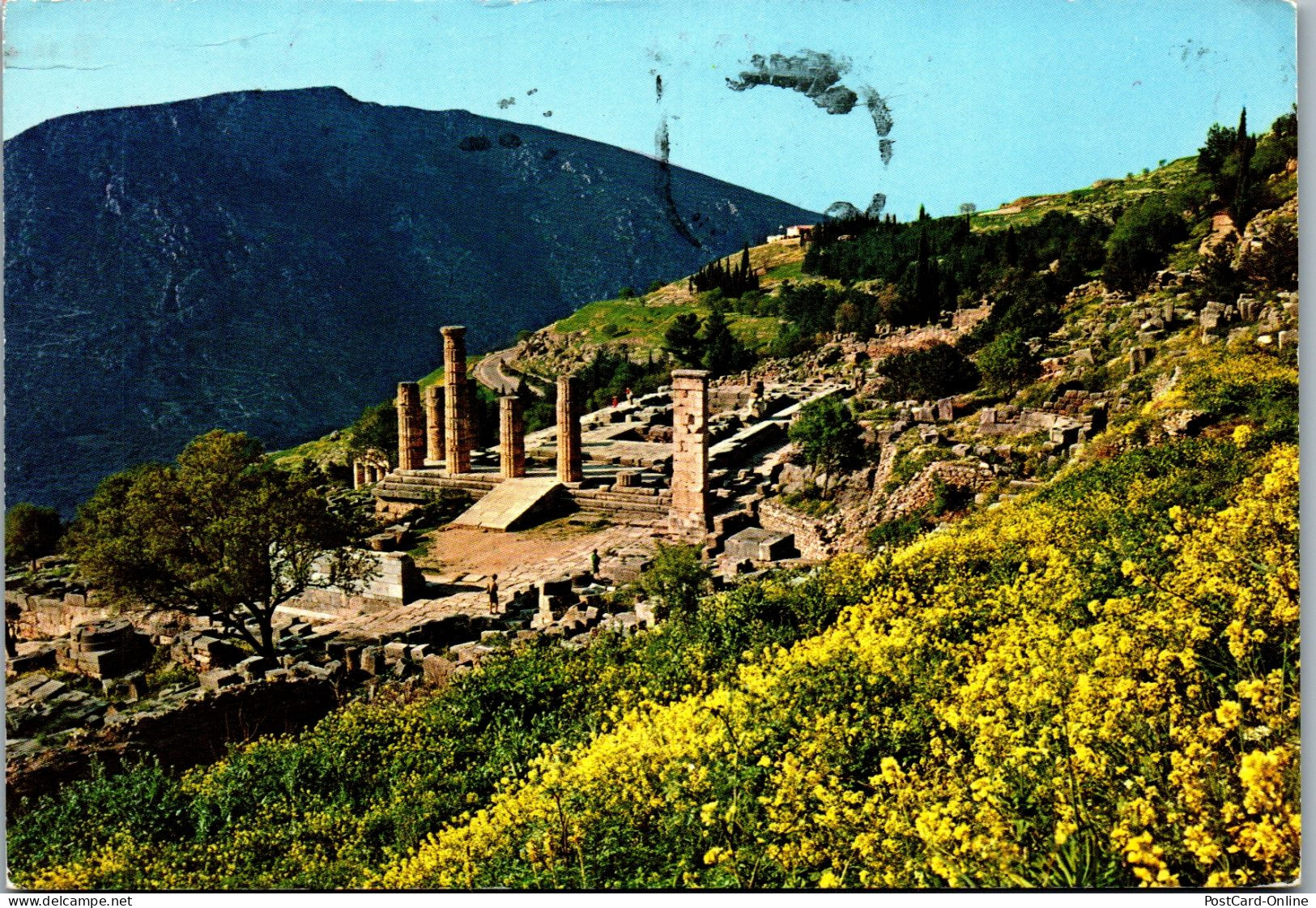 51173 - Griechenland - Delphes , Delphi , Le Temple D'Apollon - Gelaufen 1975 - Griechenland