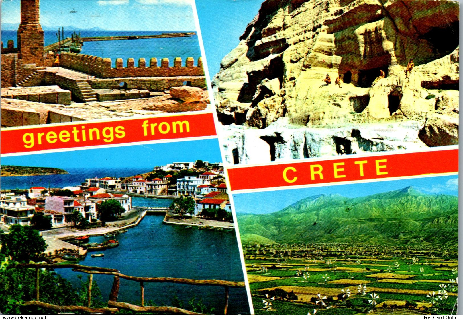 51165 - Griechenland - Crete , Kreta , Mehrbildkarte - Gelaufen 1982 - Grèce