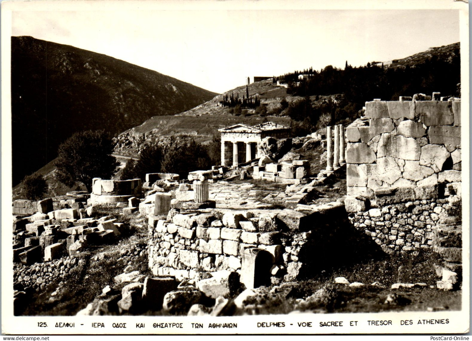 51172 - Griechenland - Delphes , Delphi , Voie Sacree Et Trsor Des Athenies - Gelaufen 1965 - Grèce