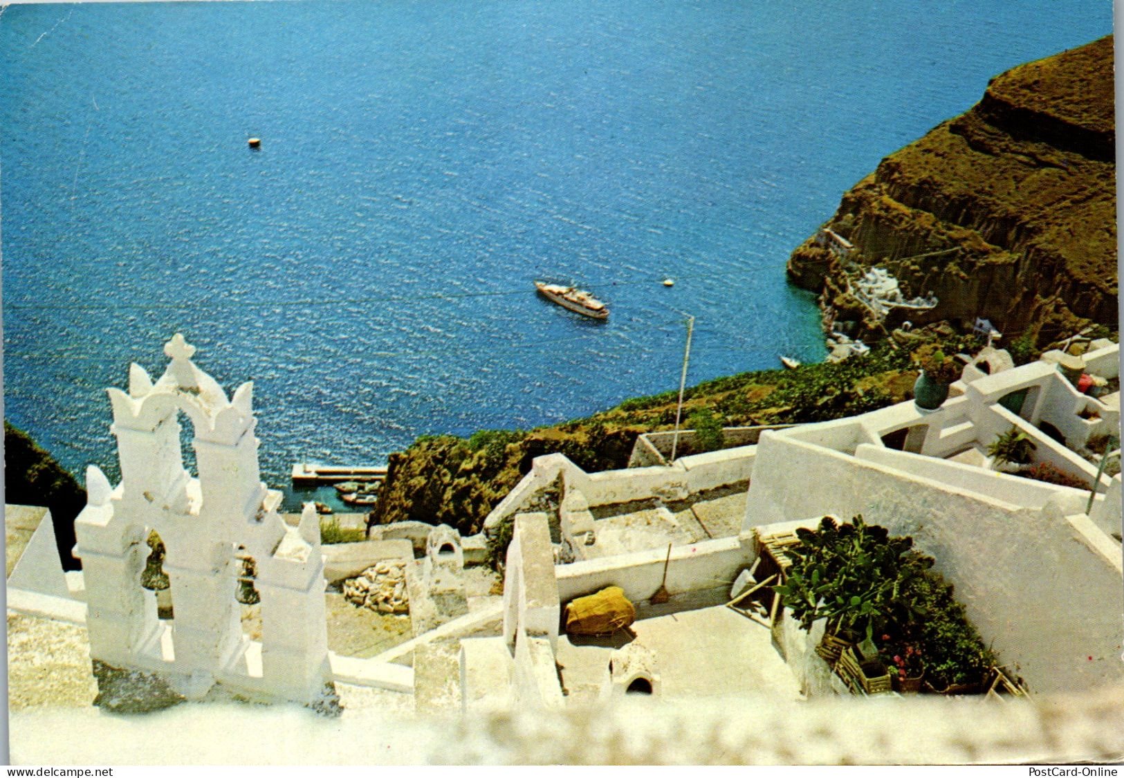 51096 - Griechenland - Santorini , Santorine , View Of The Port - Gelaufen 1983 - Grèce