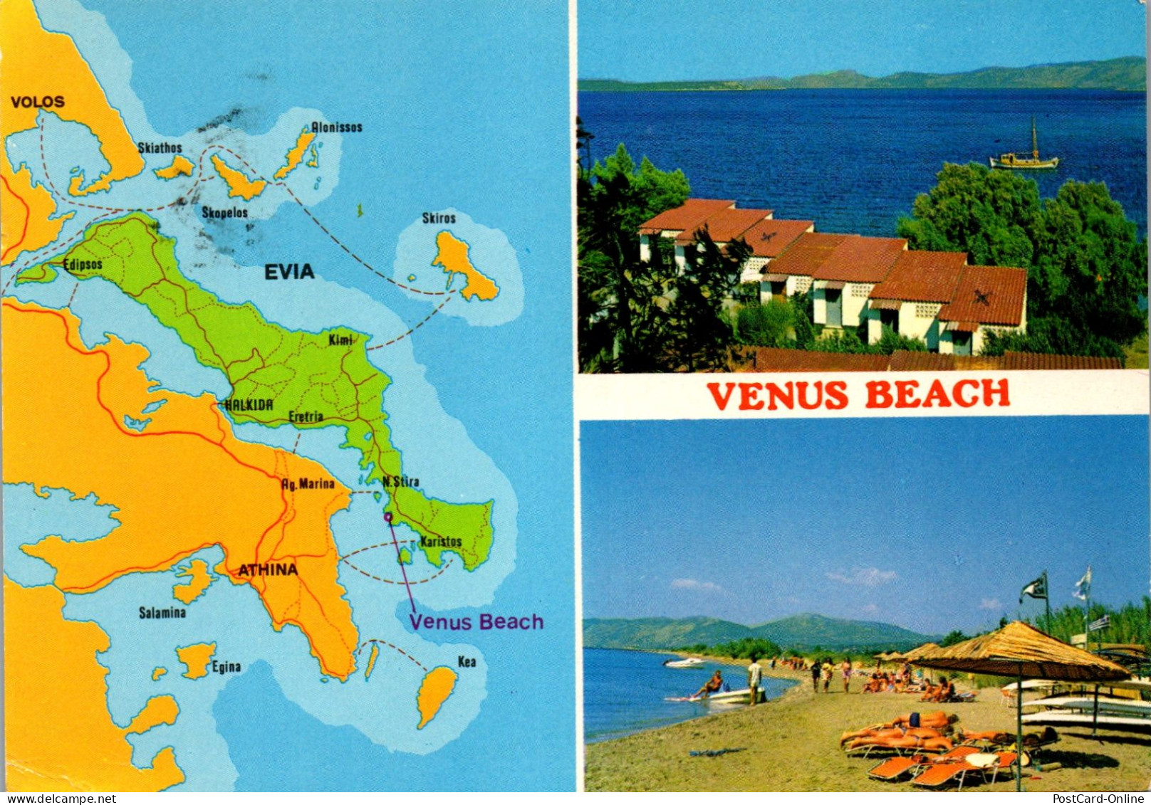 51103 - Griechenland - Styra , Venus Beach  - Gelaufen 1986 - Greece