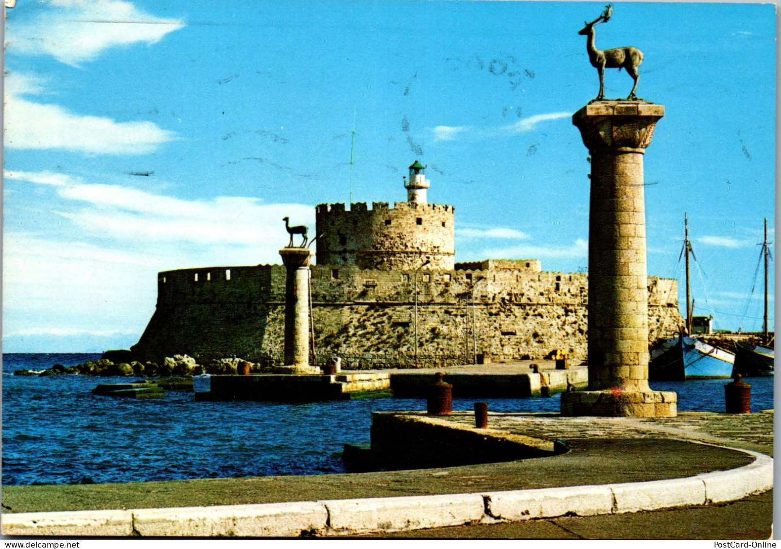 51091 - Griechenland - Rhodes , Rhodos , Leuchtturm Der Hirsch - Gelaufen 1974 - Greece