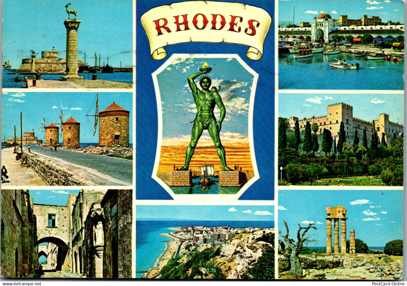 51082 - Griechenland - Rhodes , Rhodos , Mehrbildkarte - Gelaufen 1975 - Griechenland