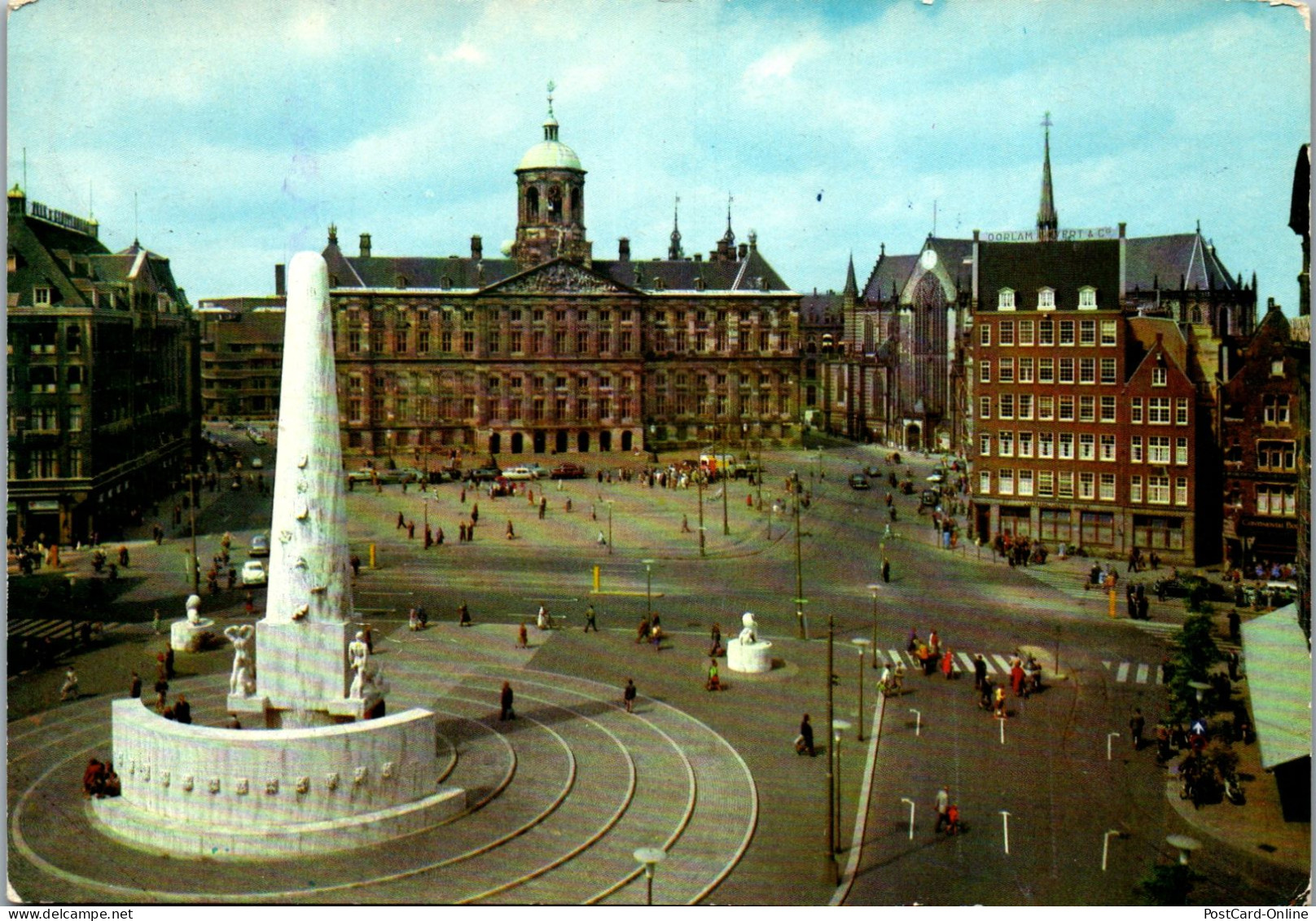 51045 - Niederlande - Amsterdam , Dam Mit Königlichem Palast Und National Monument - Gelaufen  - Amsterdam