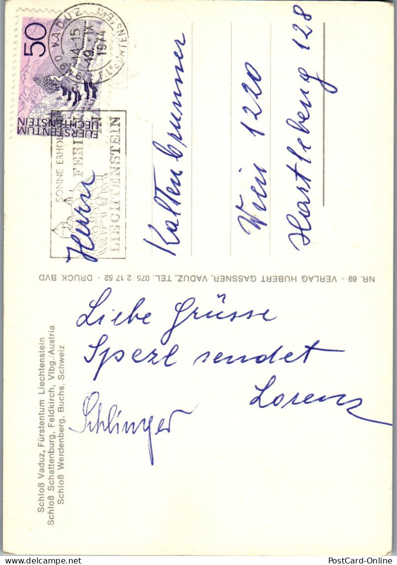 50977 - Liechtenstein - Fürstentum , Mehrbildkarte - Gelaufen 1974 - Liechtenstein