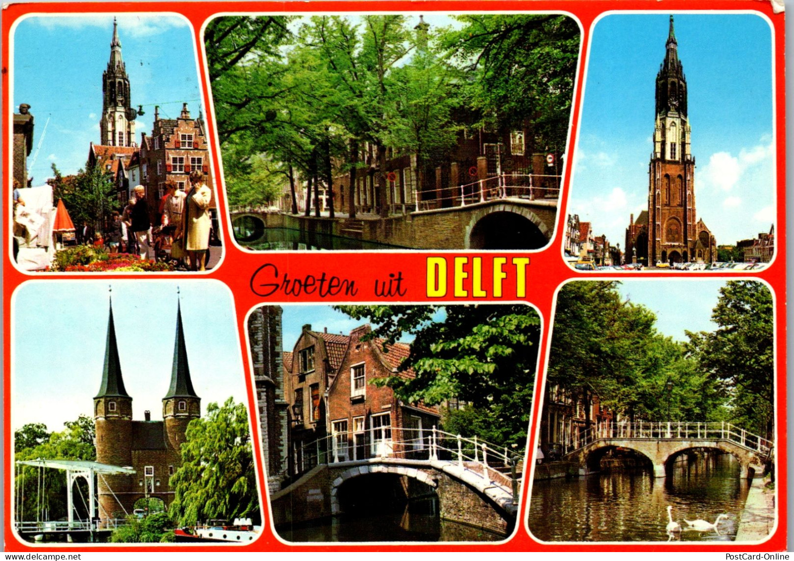 50982 - Niederlande - Delft , Mehrbildkarte - Gelaufen 1980 - Delft