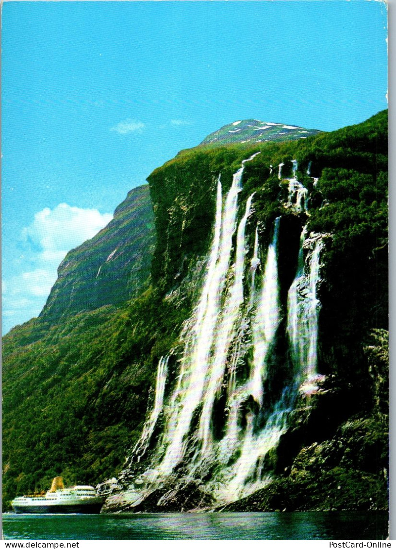 50968 - Norwegen - Geiranger , Fjord , Waterfall The Seven Sisters - Gelaufen 1984 - Norwegen