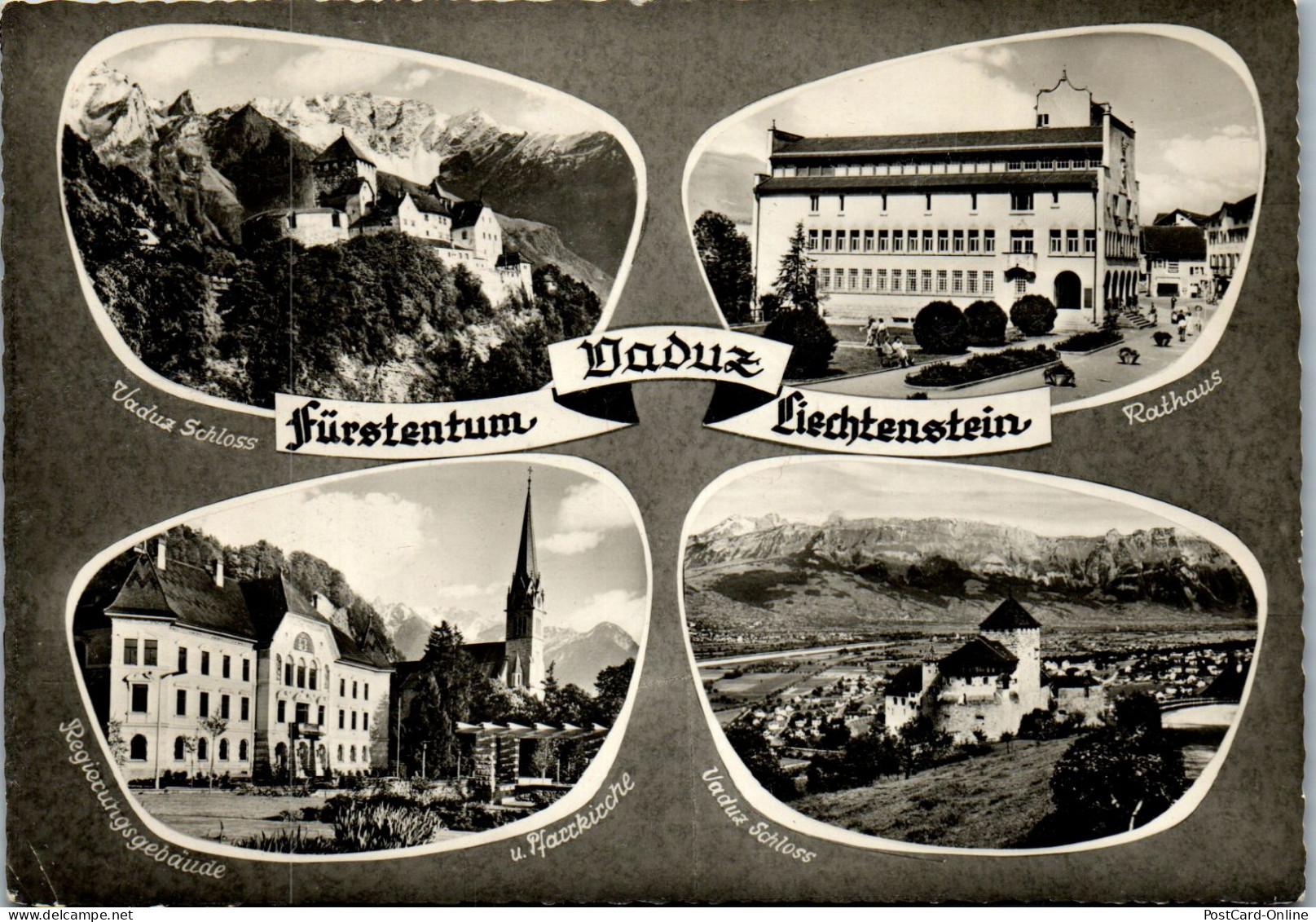 50976 - Liechtenstein - Vaduz , Regierungsgebäude , Schloss , Rathaus - Gelaufen  - Liechtenstein