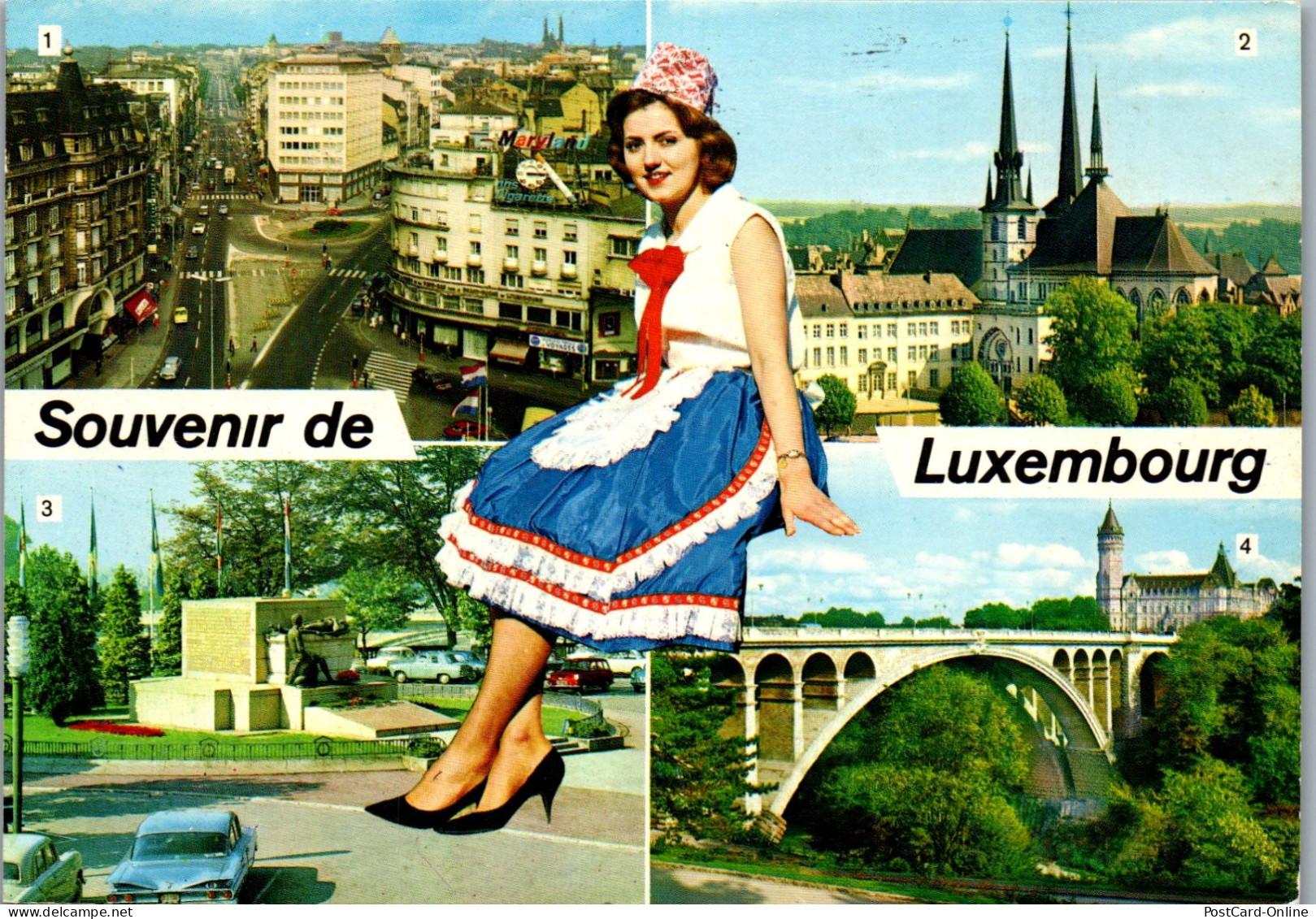 50956 - Luxembourg - Luxemburg , Mehrbildkarte - Gelaufen  - Lussemburgo - Città