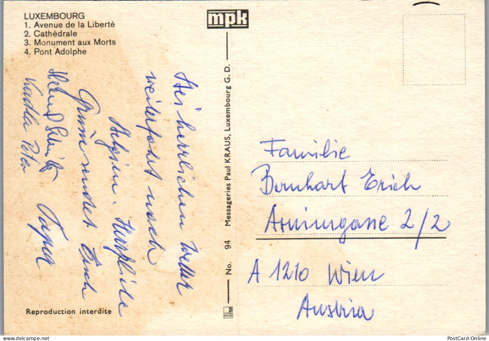 50956 - Luxembourg - Luxemburg , Mehrbildkarte - Gelaufen  - Luxembourg - Ville