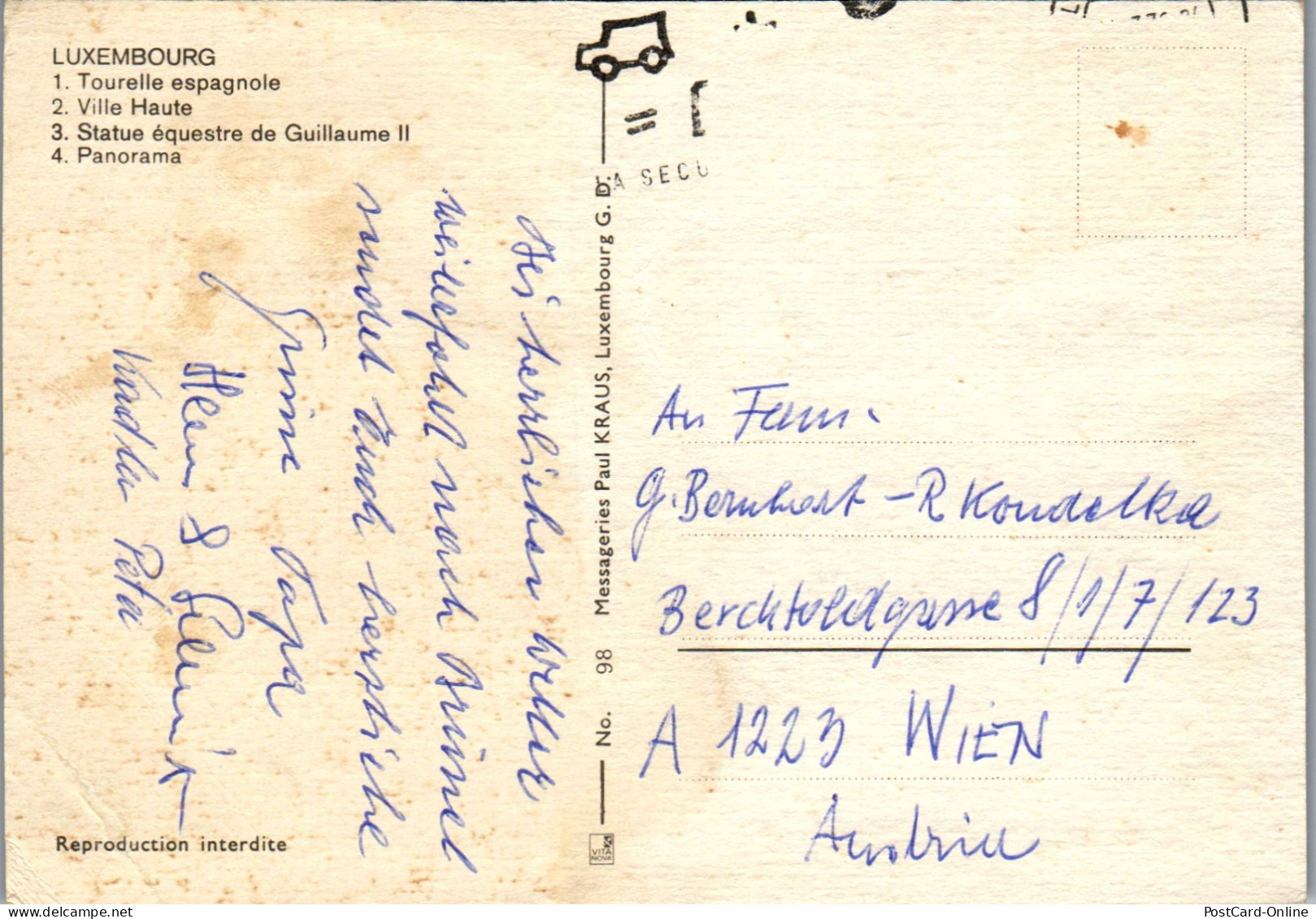 50948 - Luxembourg - Luxemburg , Mehrbildkarte - Gelaufen  - Luxemburg - Town