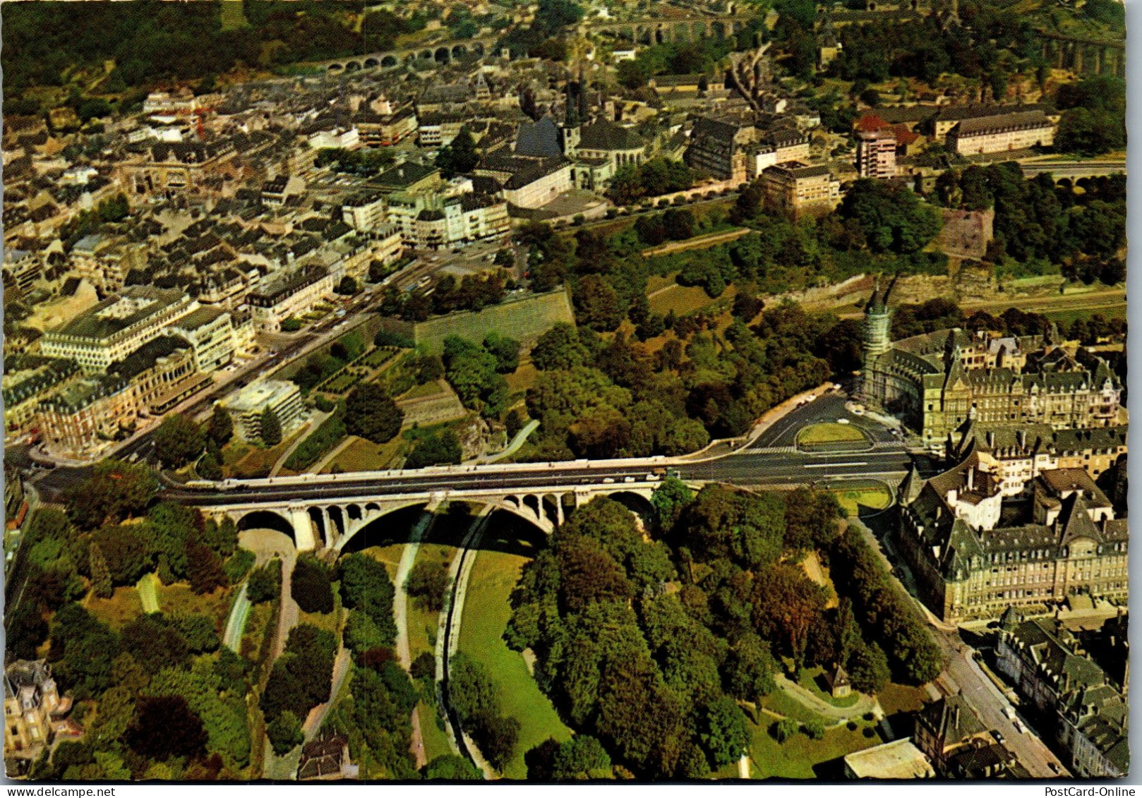 50950 - Luxembourg - Luxemburg , Vue Aerienne , Vallee De La Petrusse , Pont Adolphe , Boulevard Roosevelt - Gelaufen  - Luxembourg - Ville