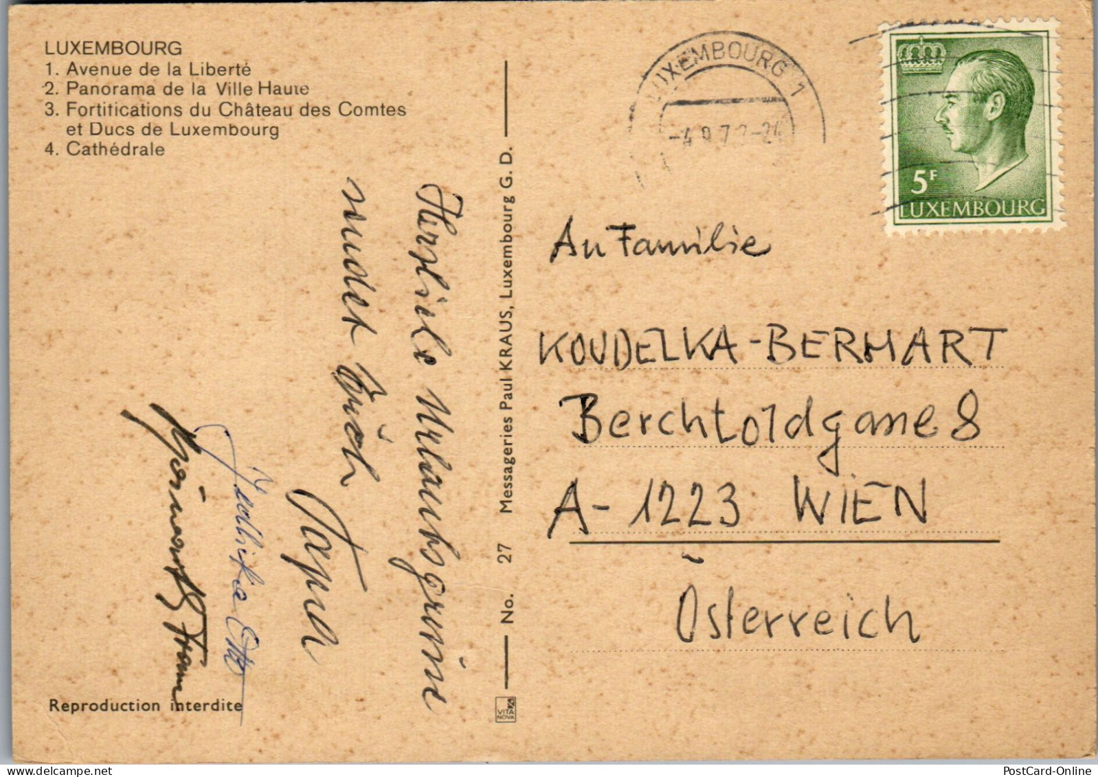 50947 - Luxembourg - Luxemburg , Mehrbildkarte - Gelaufen 1973 - Luxemburg - Stadt