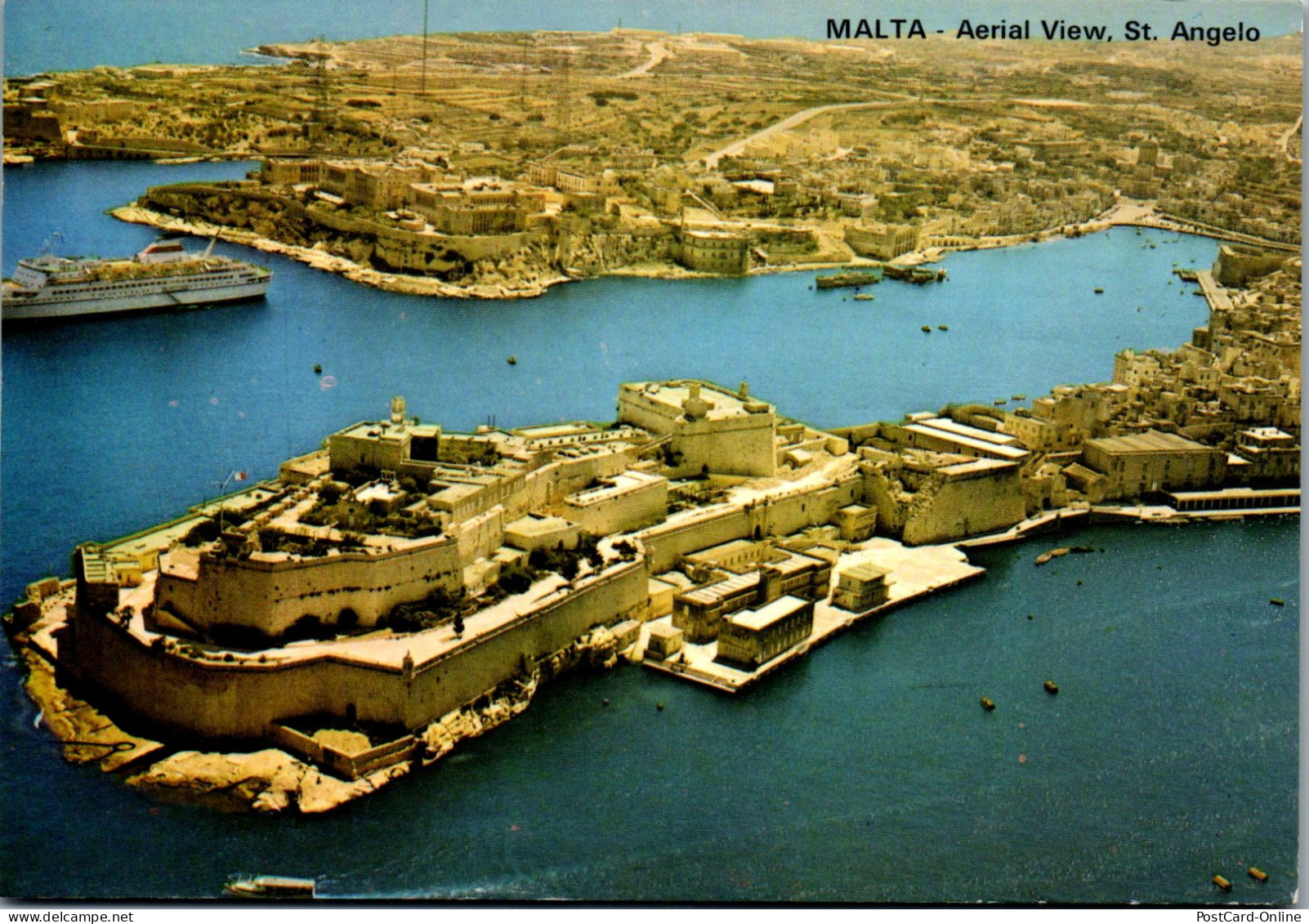 50940 - Malta - St. Angelo , Aerial View - Gelaufen 1982 - Malte