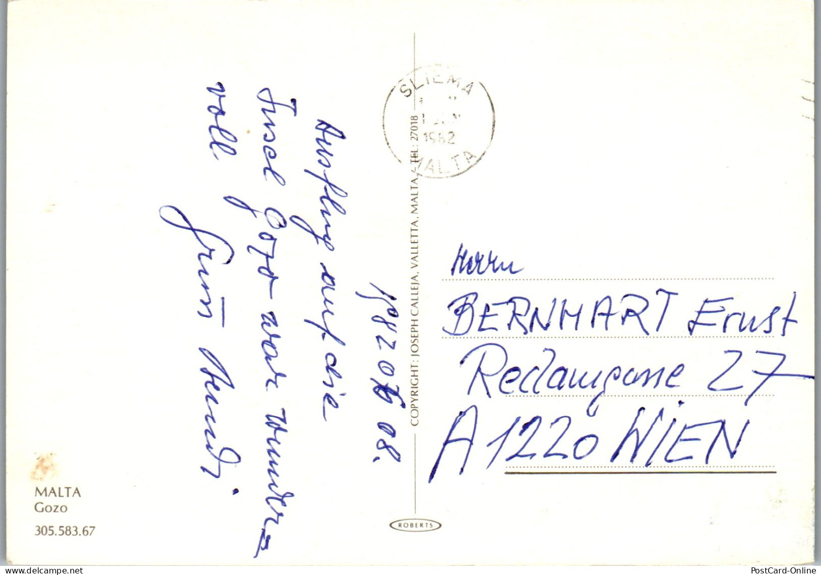 50929 - Malta - Gozo , Mehrbildkarte - Gelaufen 1982 - Malta