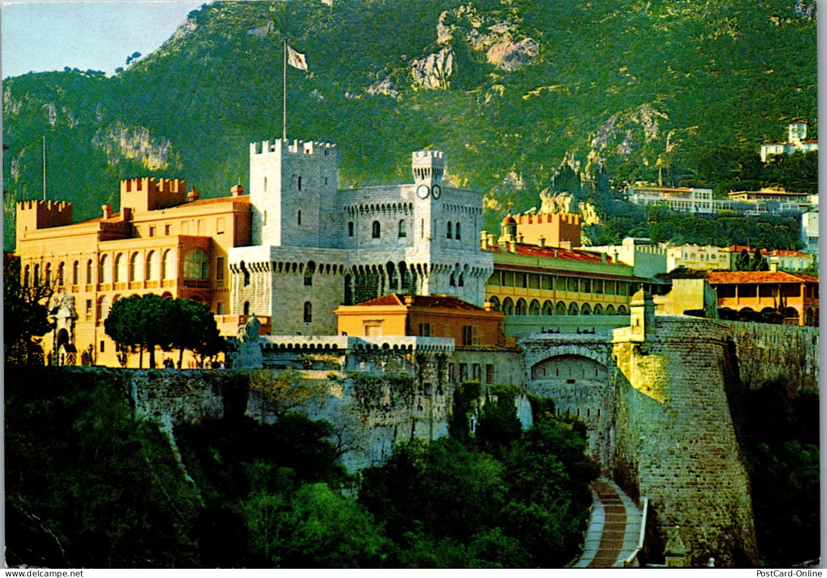 50919 - Monaco - Principaute , Le Palais Princier Et Ses Remparts - Gelaufen  - Palazzo Dei Principi