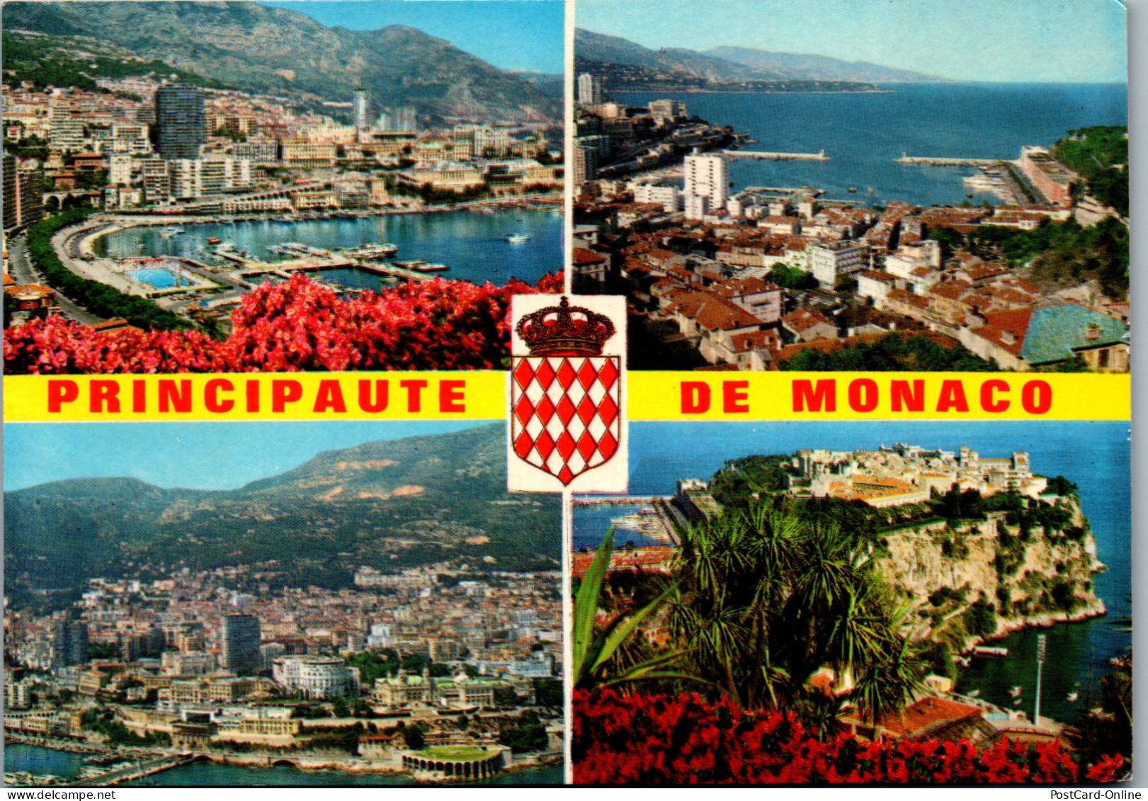 50915 - Monaco - Principaute , Mehrbildkarte - Gelaufen 1981 - Mehransichten, Panoramakarten