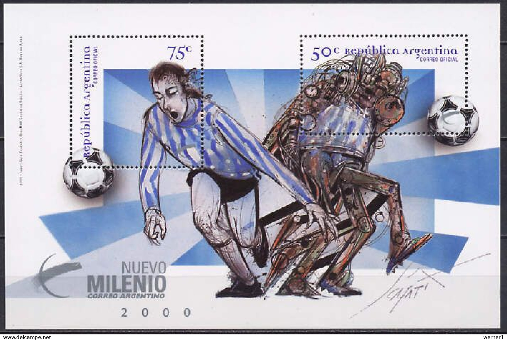 Argentina 1999 Football Soccer S/s MNH - Ongebruikt