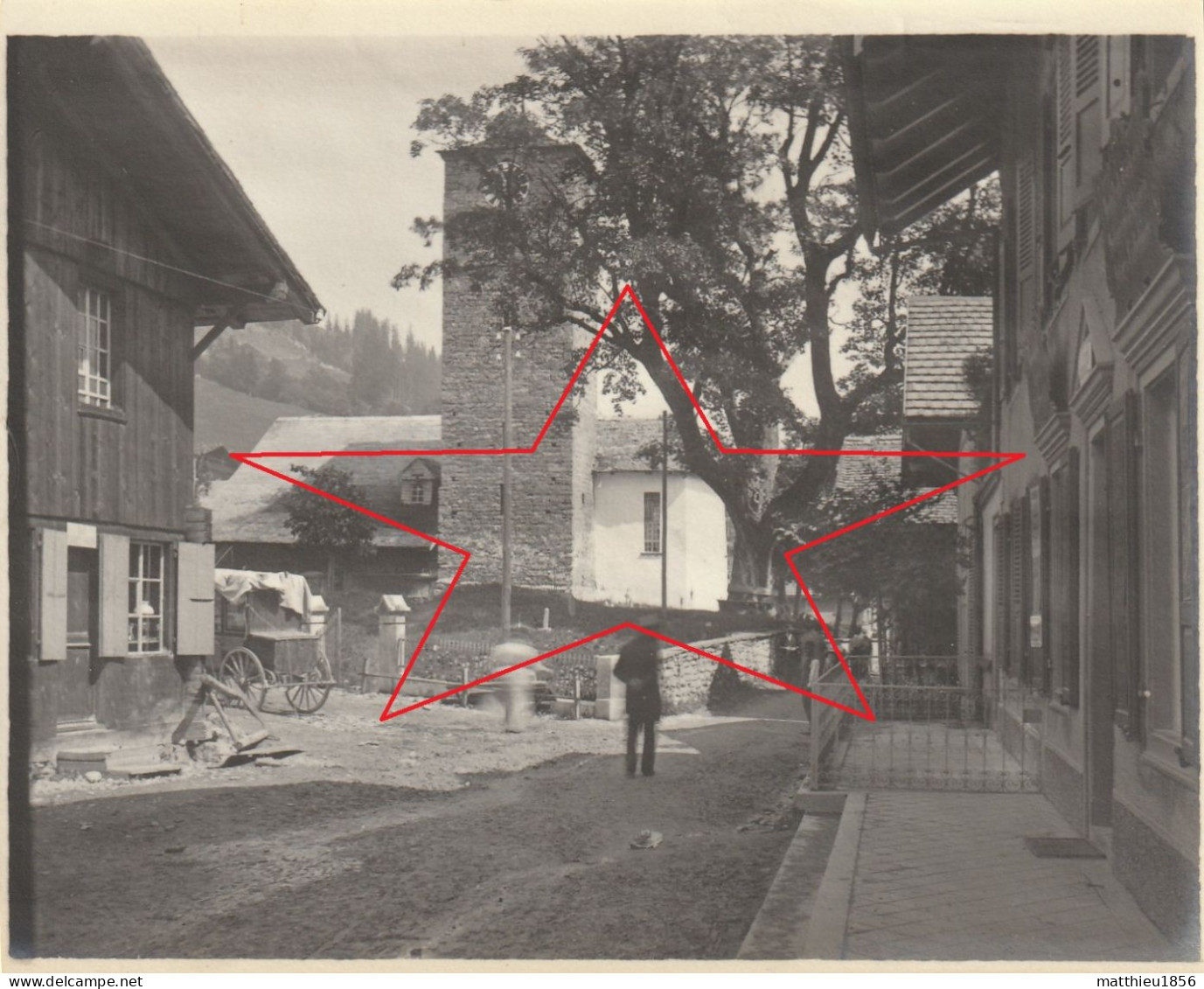 Photo 1901 ADELBODEN - L'église, Kirche Und Strasse (A255) - Adelboden