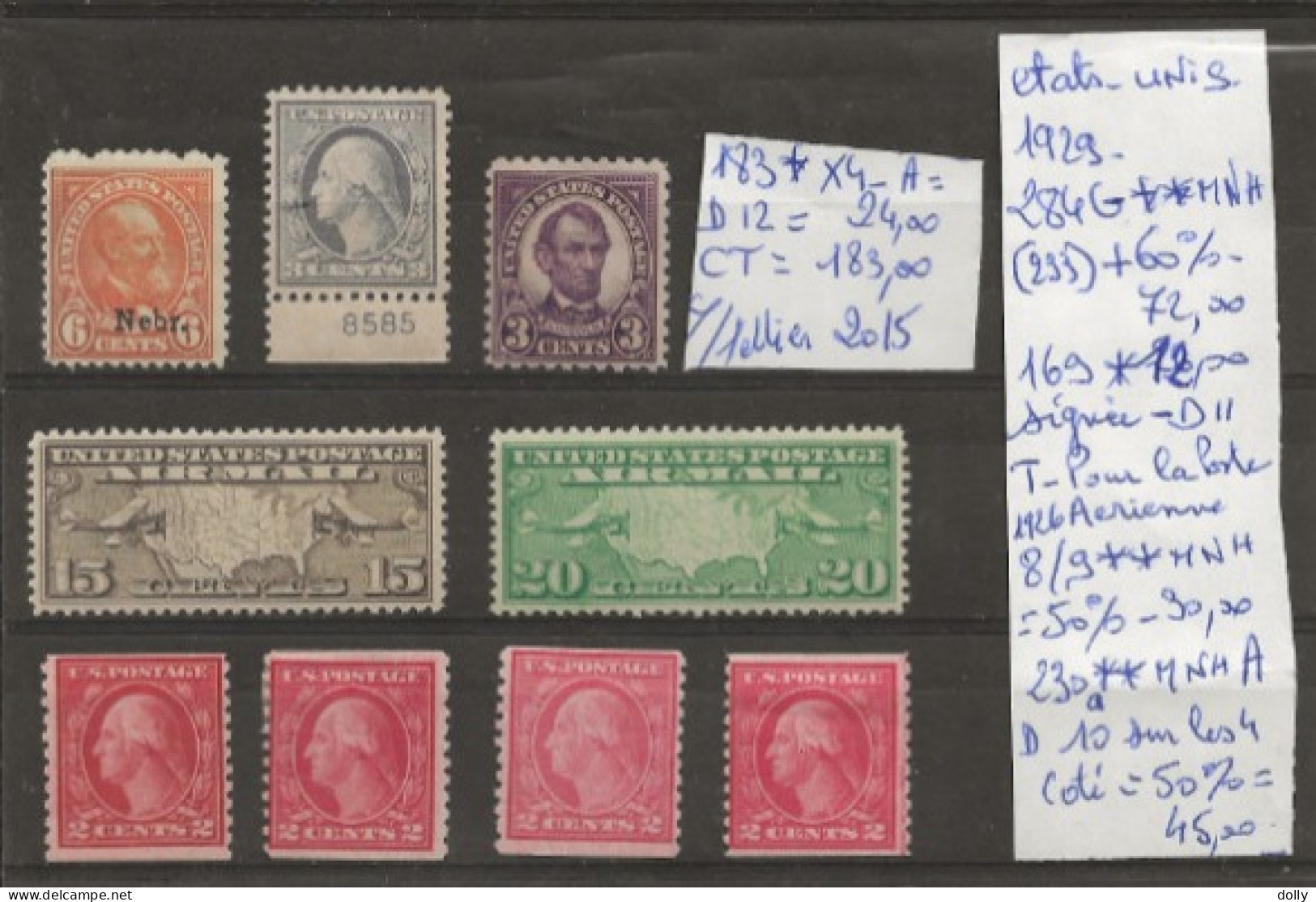 TIMBRES DES ETATS-UNIS NEUF**MNH 1929 Nr VOIR SUR PAPIER AVEC TIMBRES COTE 183.00 € - Unused Stamps