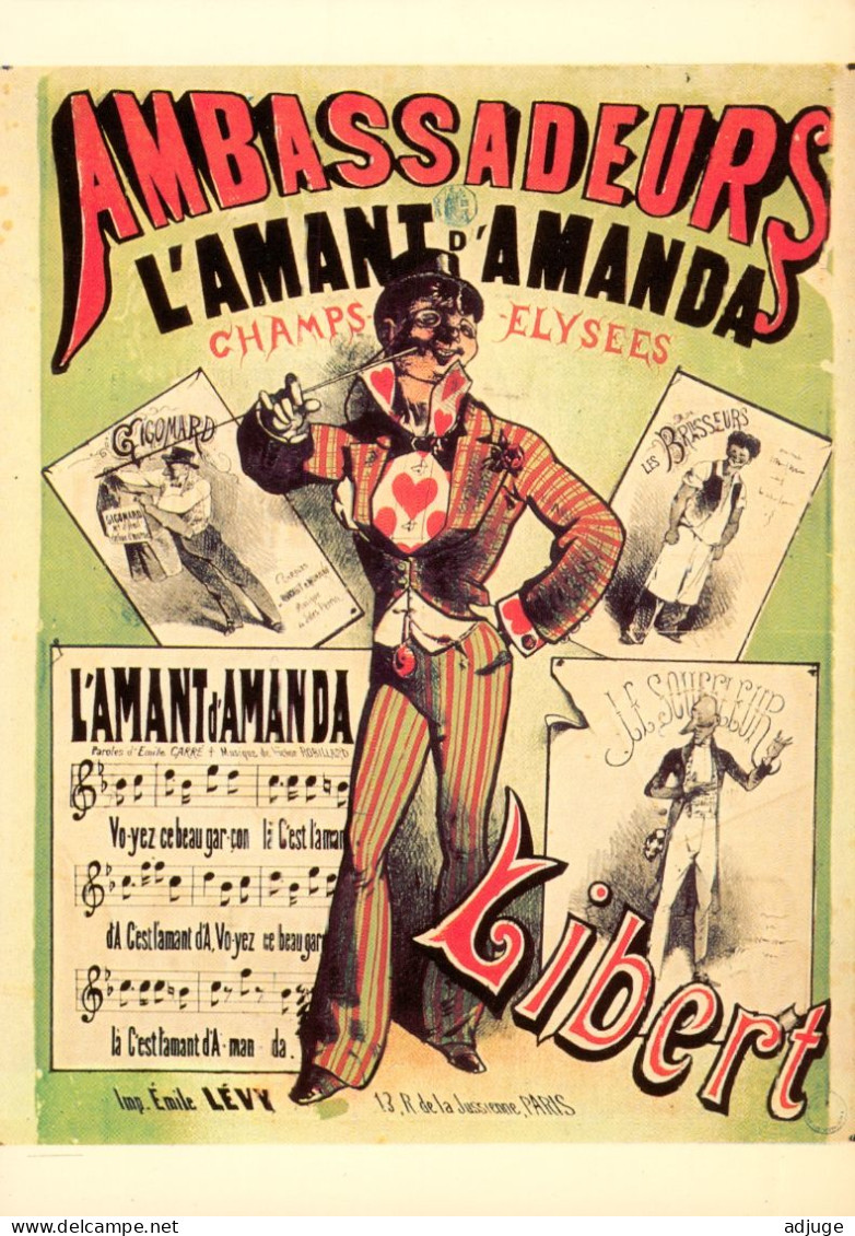 CPM-Affiche Spectacle Aux "Ambassadeurs",Paris Champs Elysées "L'Amant D'Amanda" Café-Concert*Cabaret *Charles Levy TBE - Inns