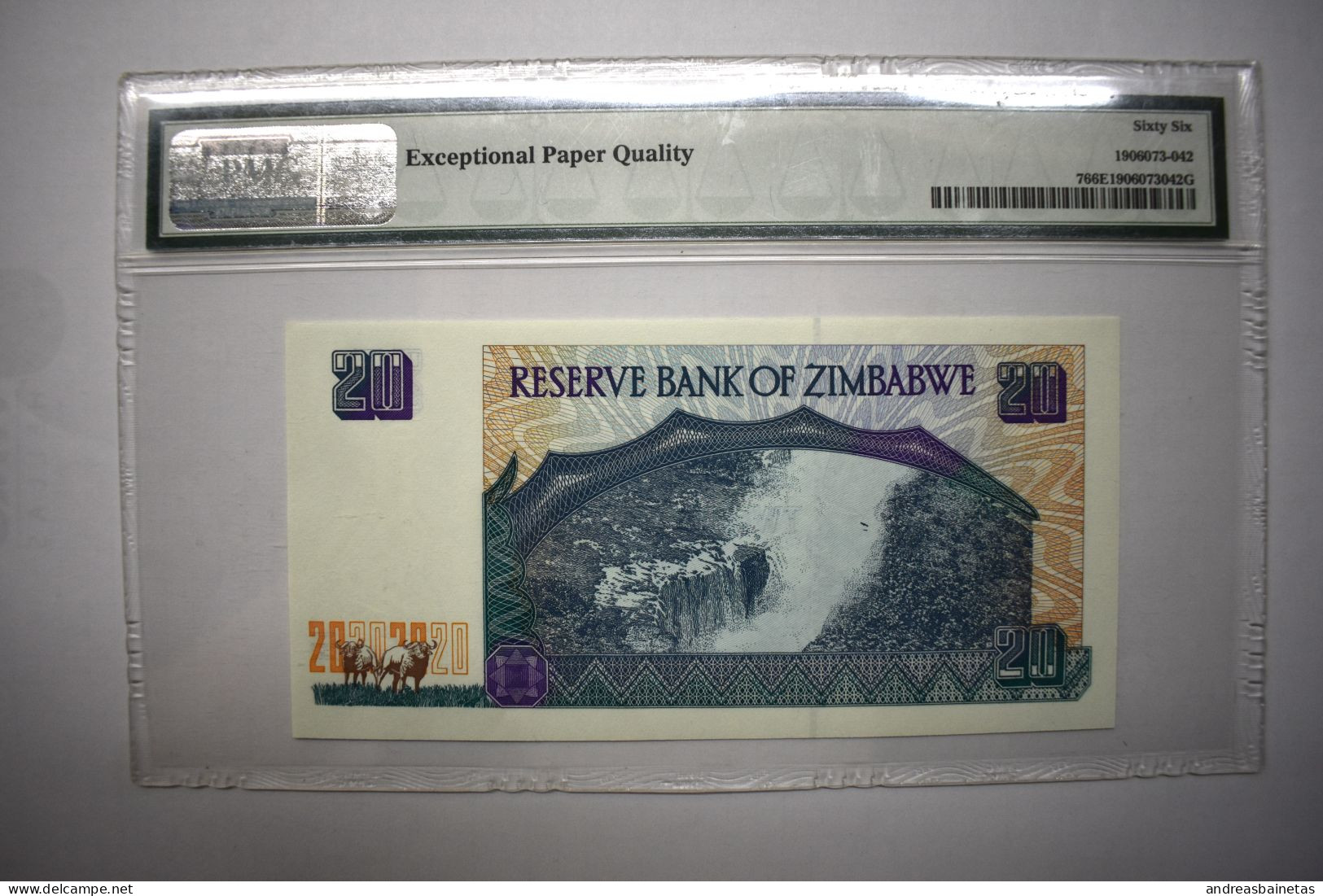 Banknotes  Zimbabwe 1997  20 Dollars PMG 66 - Simbabwe