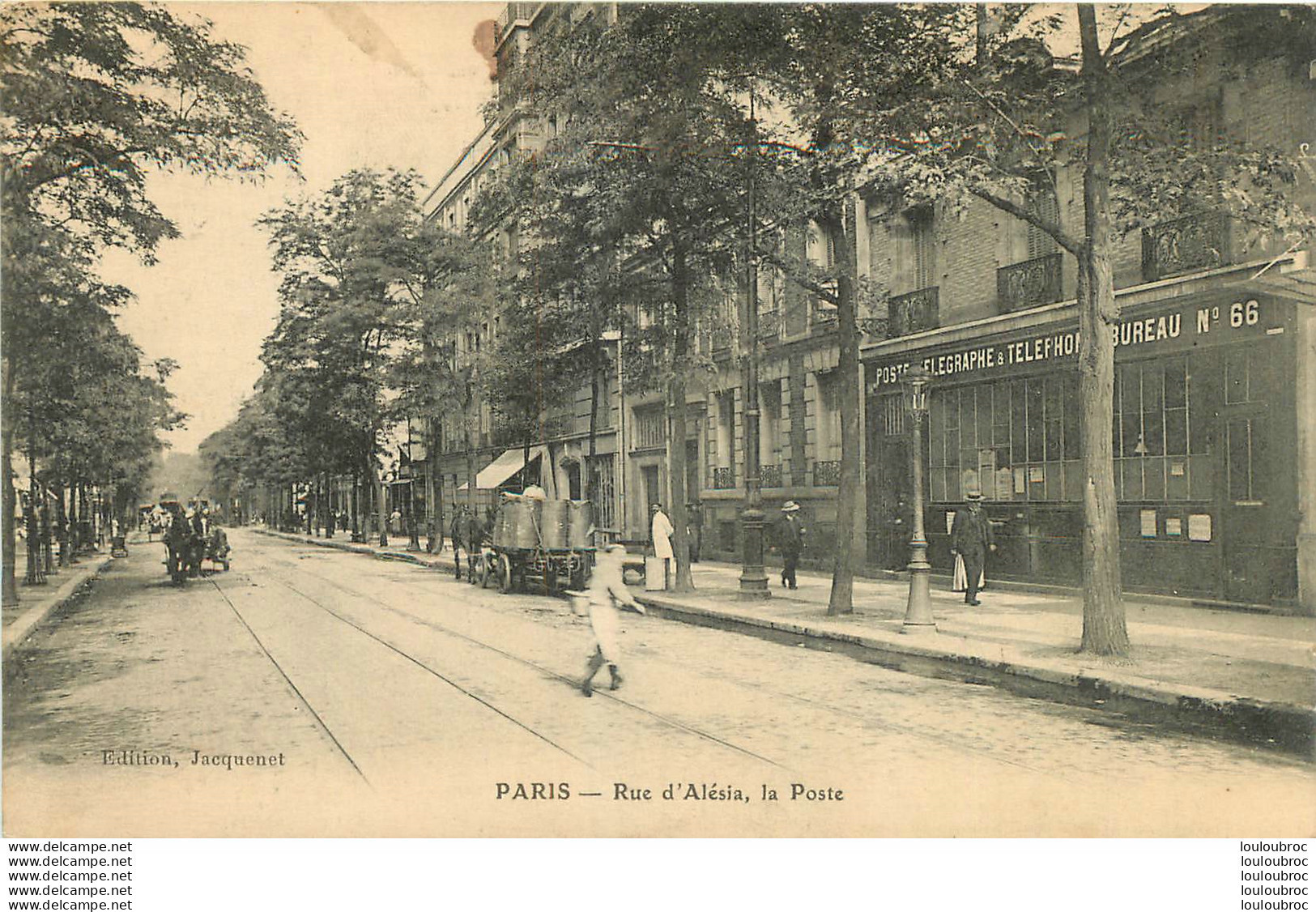 PARIS XIVe RUE D'ALESIA LA POSTE - Paris (14)