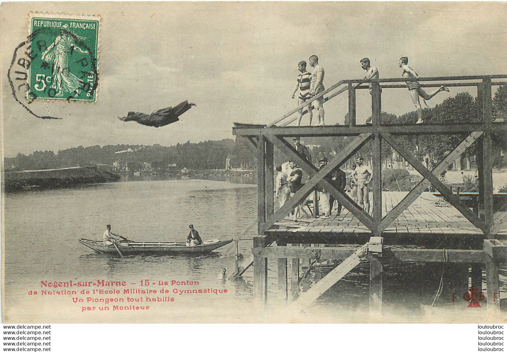 NOGENT SUR MARNE ECOLE MILITAIRE DE GYMNASTIQUE LE PONTON DE NATATION - Andere & Zonder Classificatie