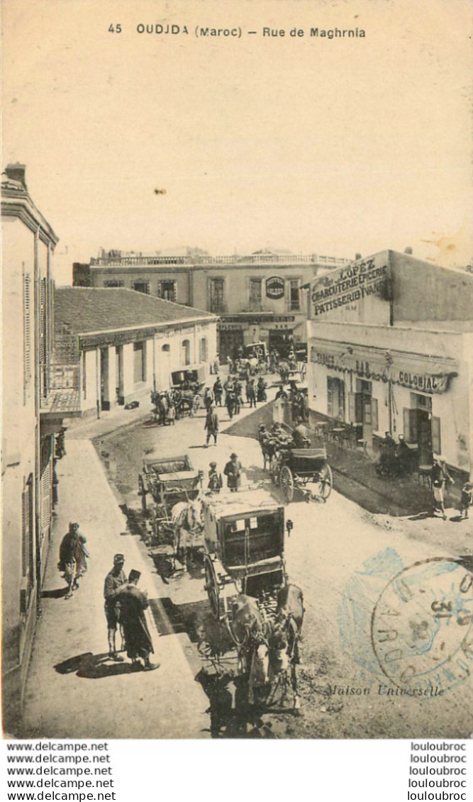 OUDJDA RUE DE MAGHRNIA AVEC ATTELAGES - Sonstige & Ohne Zuordnung