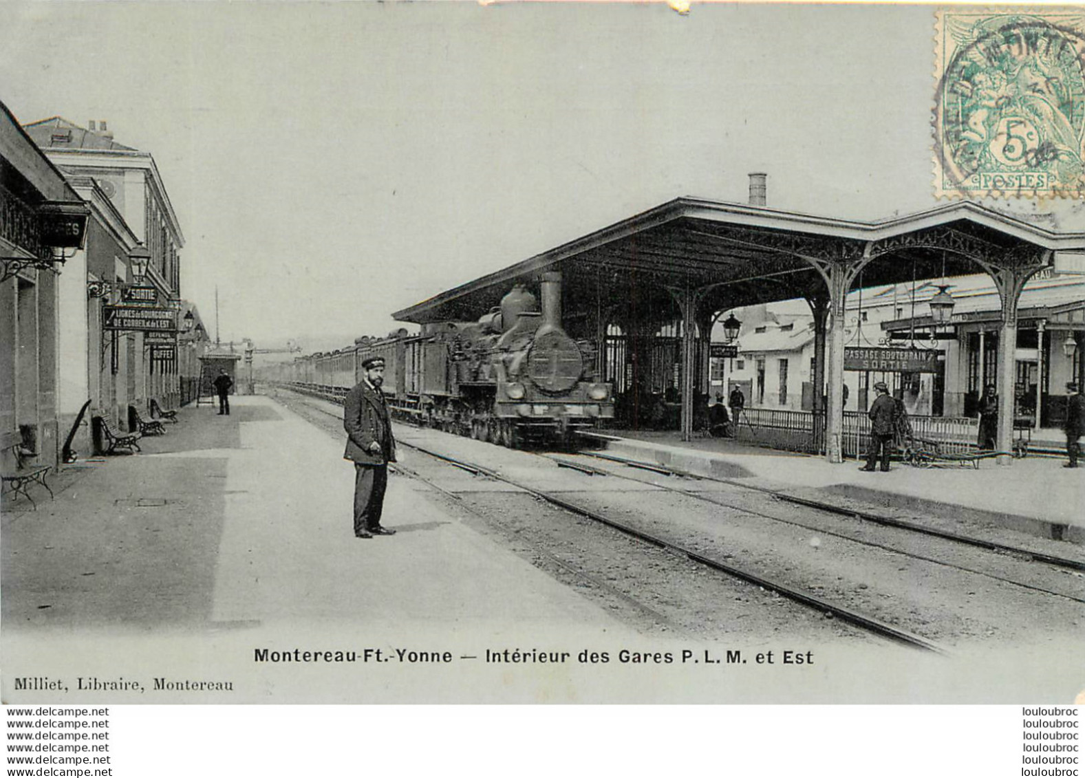 MONTEREAU FAULT YONNE INTERIEUR DES GARES P.L.M. ET EST - Montereau