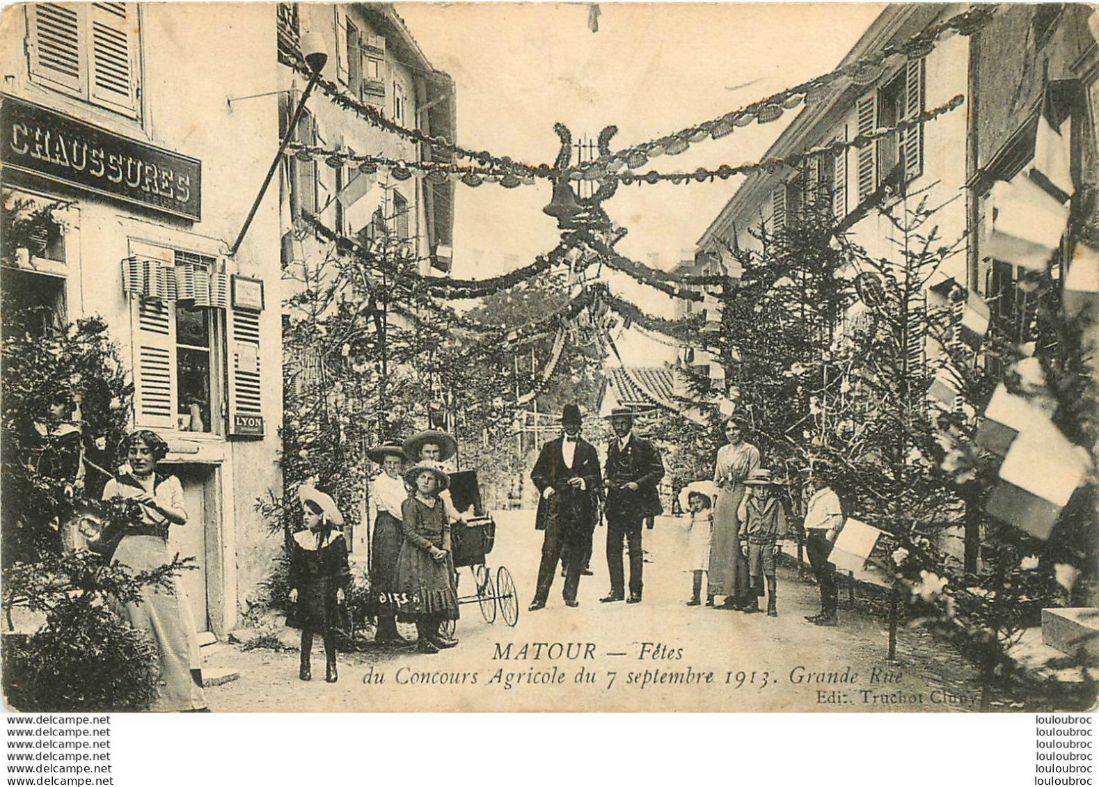 MATOUR FETES DU CONCOURS AGRICOLE DU 07 SEPTEMBRE 1913 GRANDE RUE - Sonstige & Ohne Zuordnung